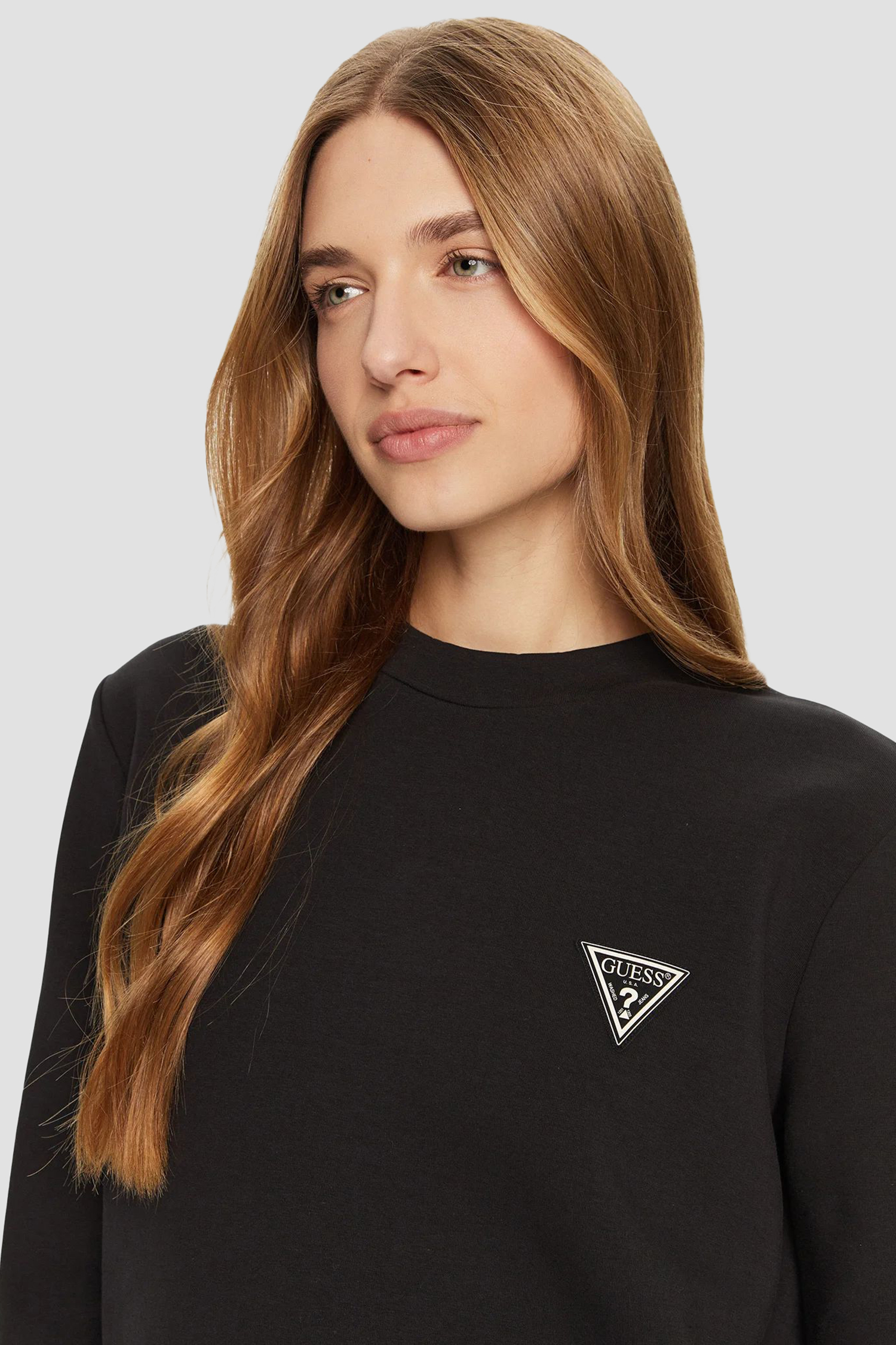 Жіночий чорний світшот Guess V4BQ23.KBCK2;JBLK
