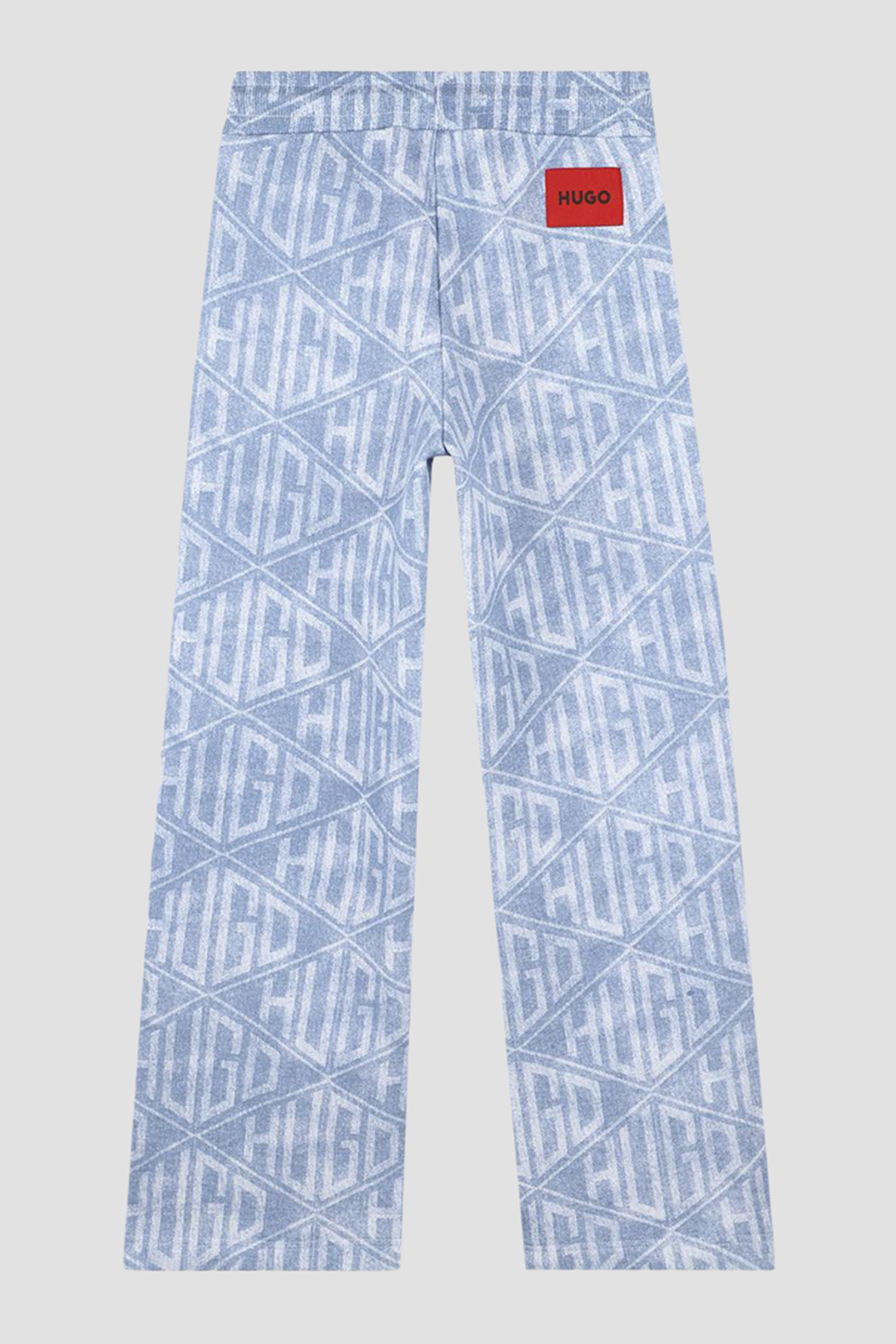 Детские голубые спортивные брюки с узором HUGO kids G00399;Z10
