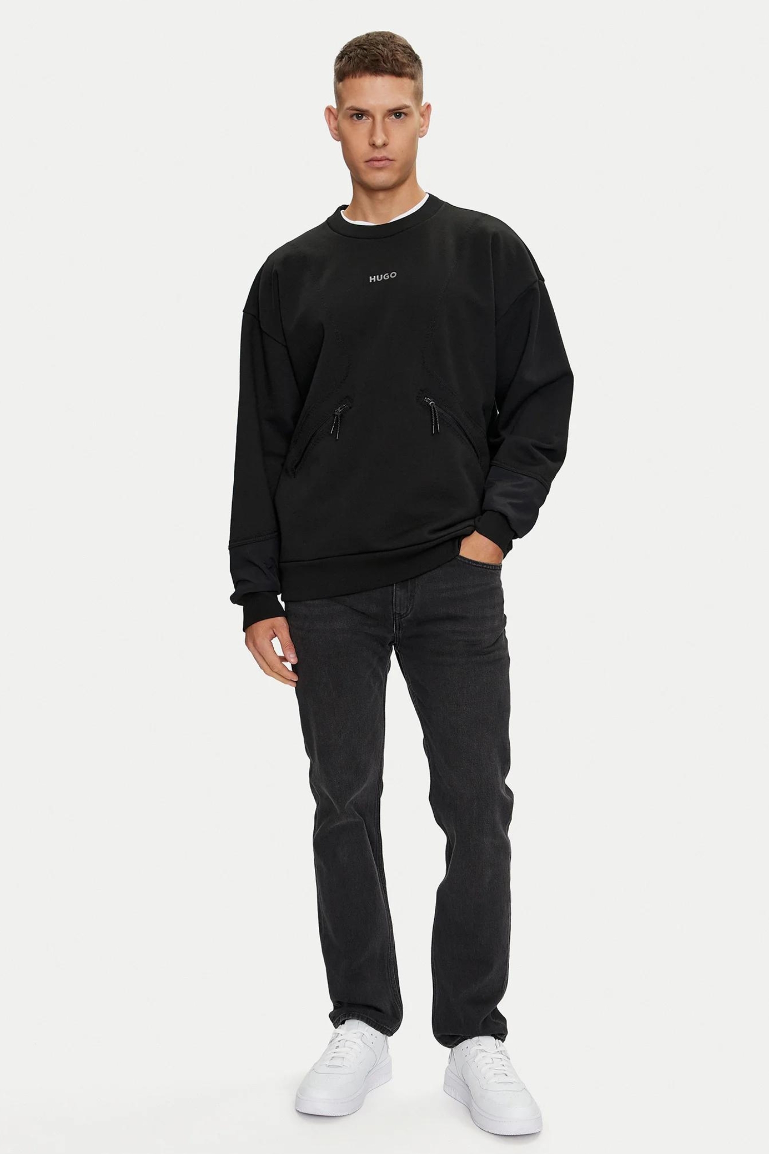 Мужской черный свитшот HUGO 50516667;001