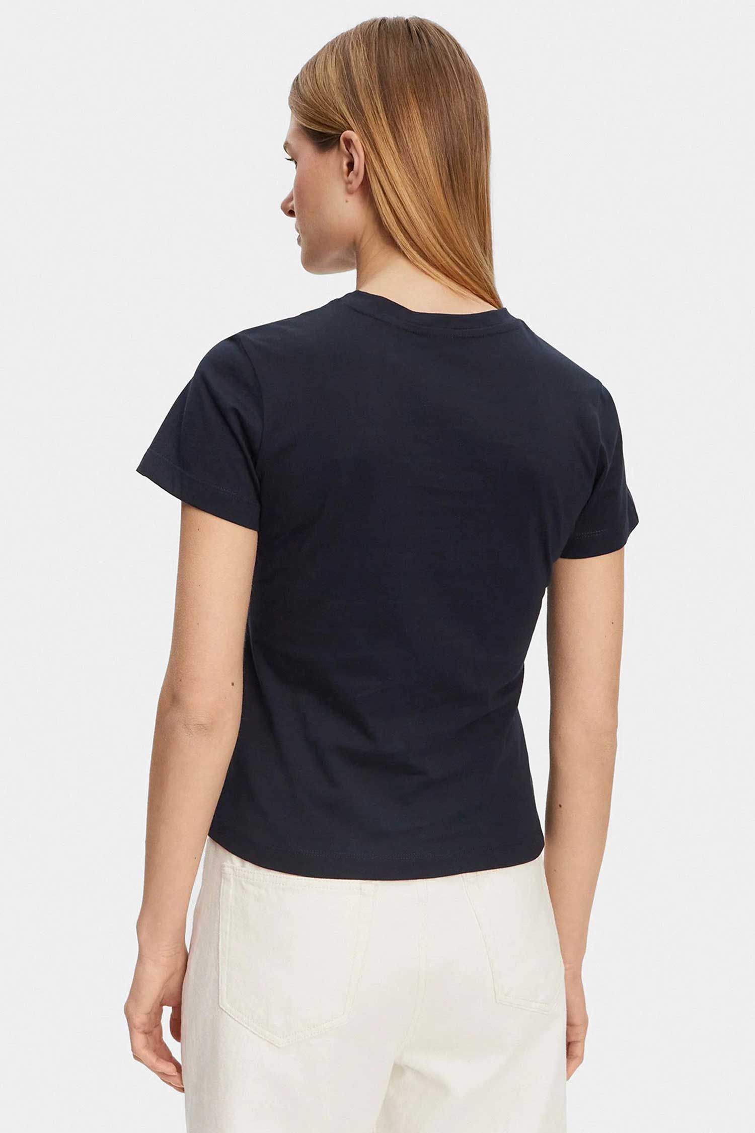 Женская темно-синяя футболка Guess V5GI03.I3Z14;A71W