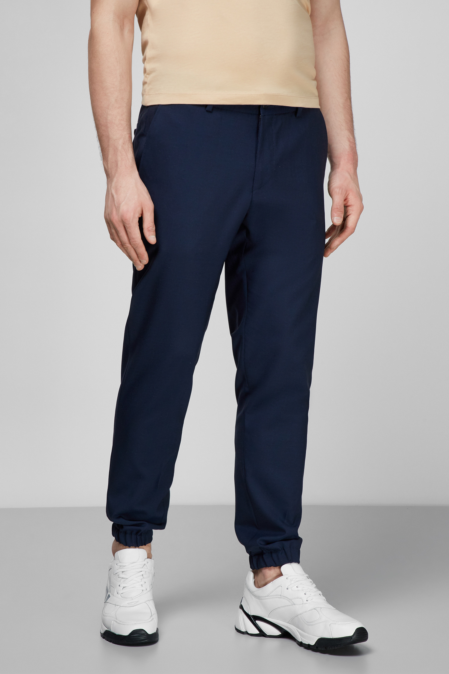 Мужские темно-синие шерстяные брюки Karl Lagerfeld 511099.255019;680