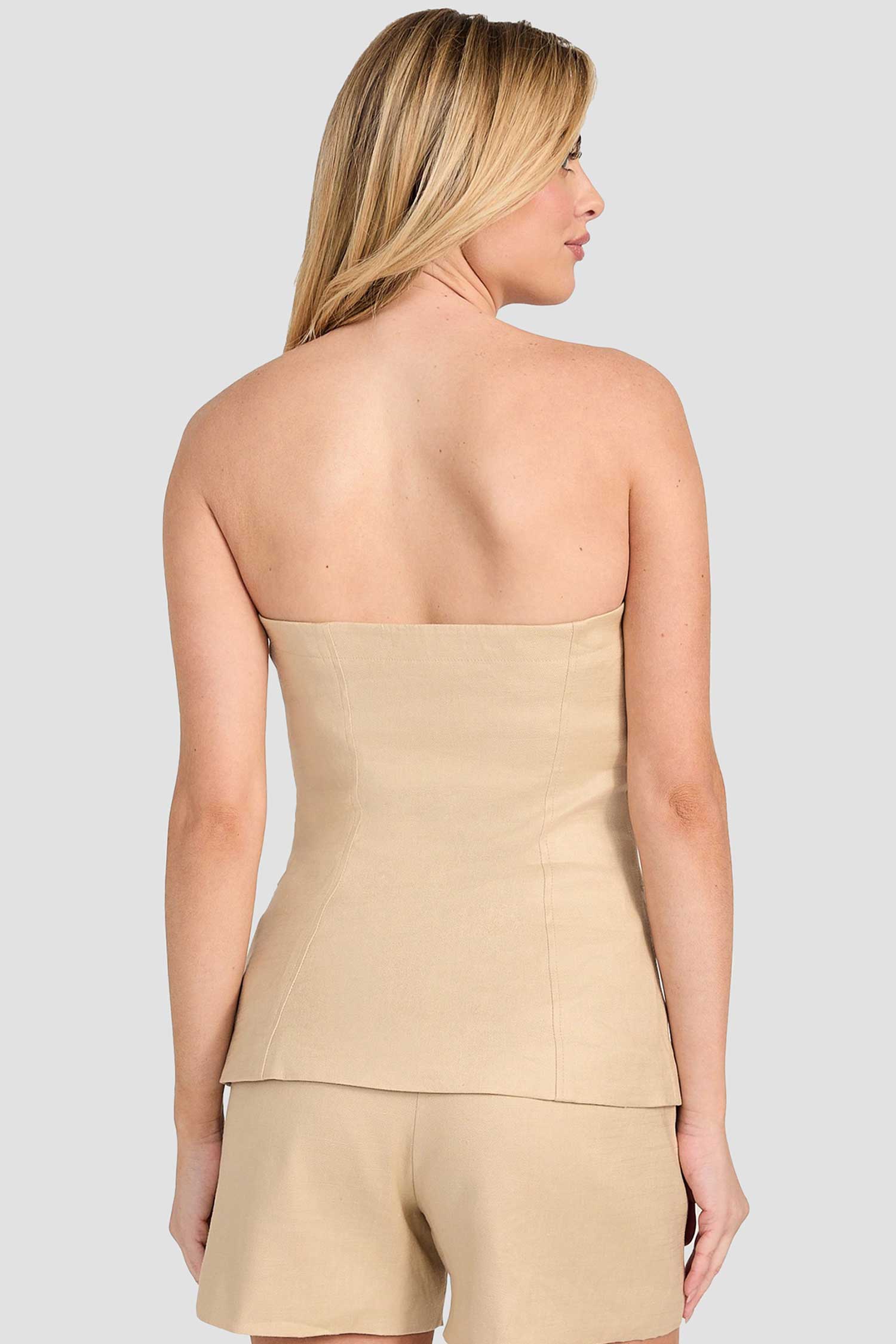 Жіночий бежевий лляний топ Guess W5GH0L.WH5L2;G1L7