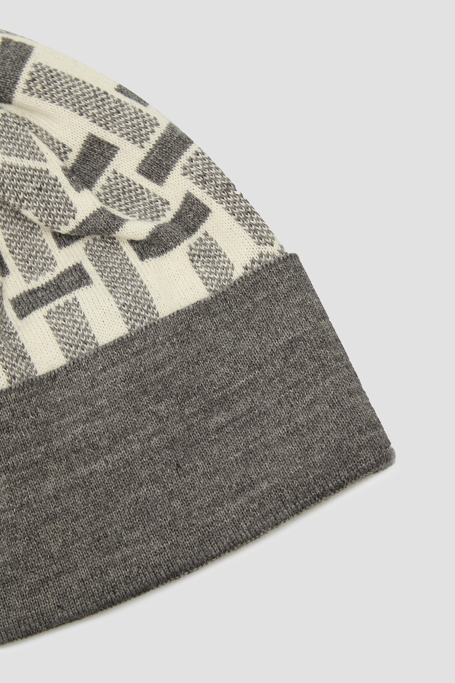 Женская серая шерстяная шапка с узором BALDININI L5B002XXMSLA;GRPN