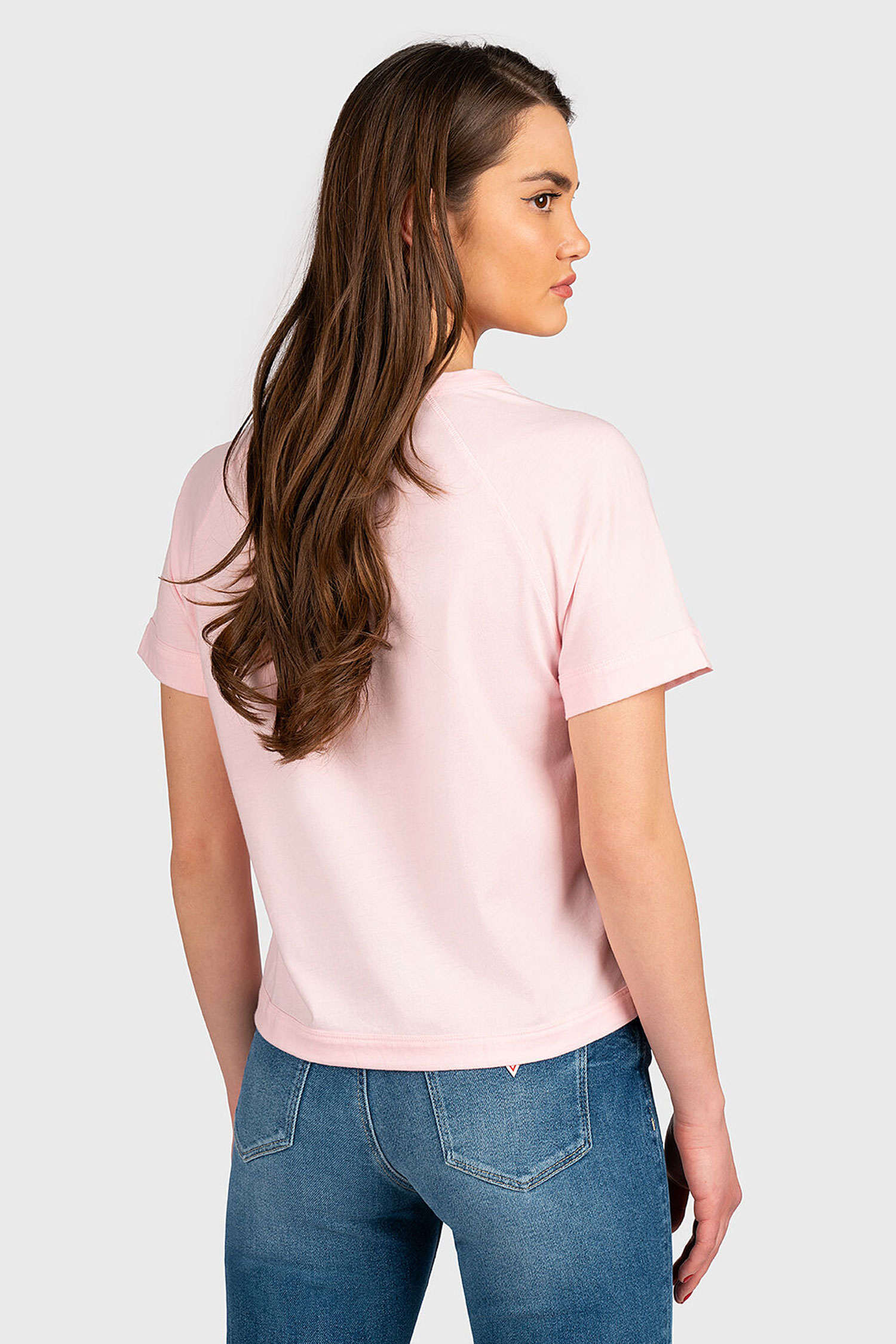 Женская розовая футболка Guess W3GI30.KBL20;G64W