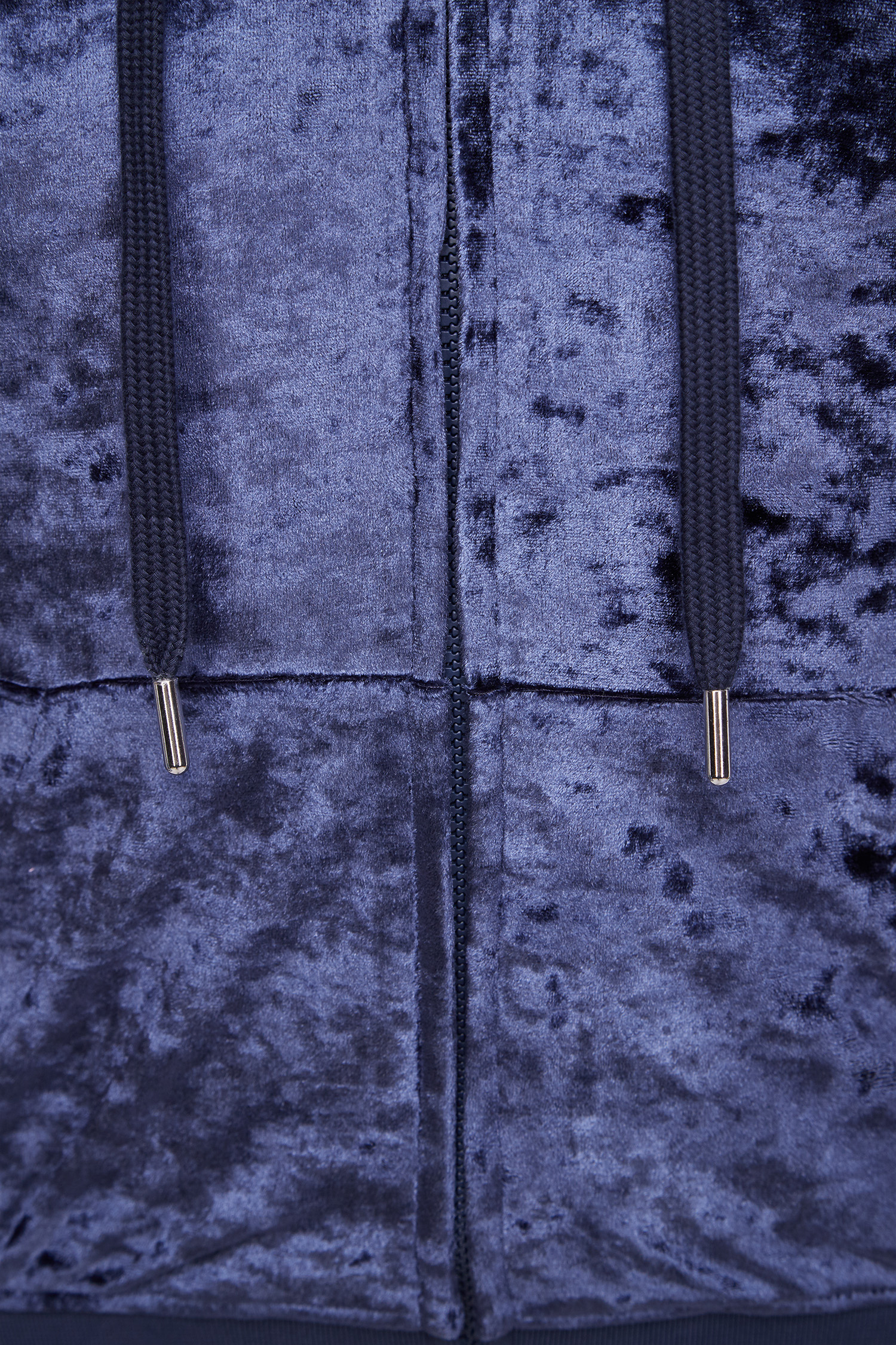 Женская темно-синяя велюровая кофта на молнии Moschino A1710.8761;0290