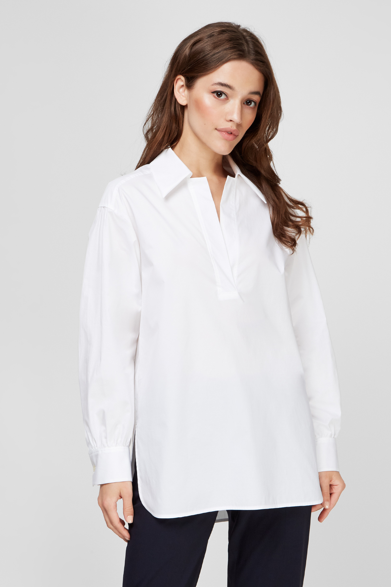 Женская белая рубашка BOSS 50453635;100