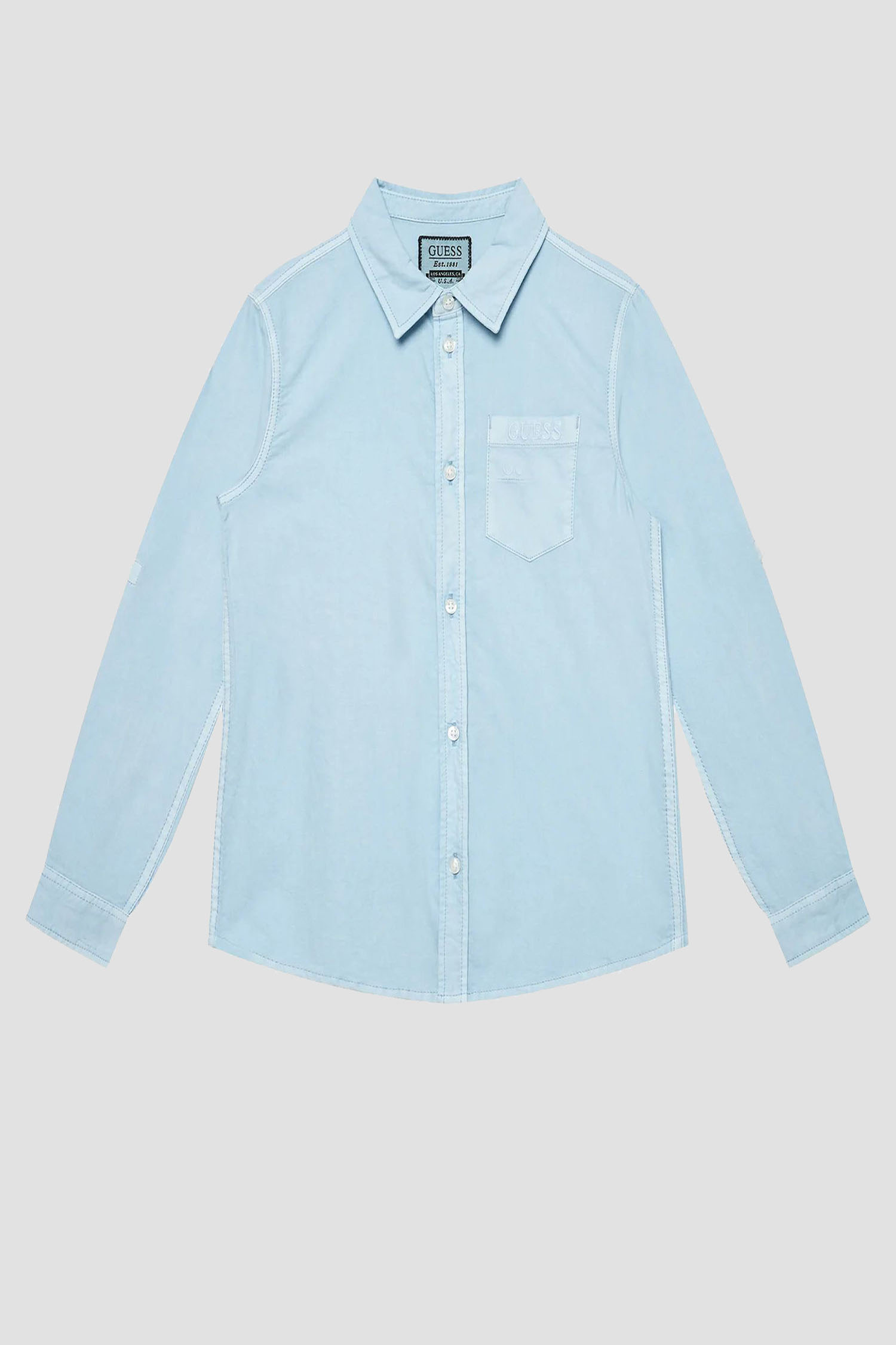 Дитяча блакитна сорочка Guess Kids L4YH00.W9CL0;FTBL