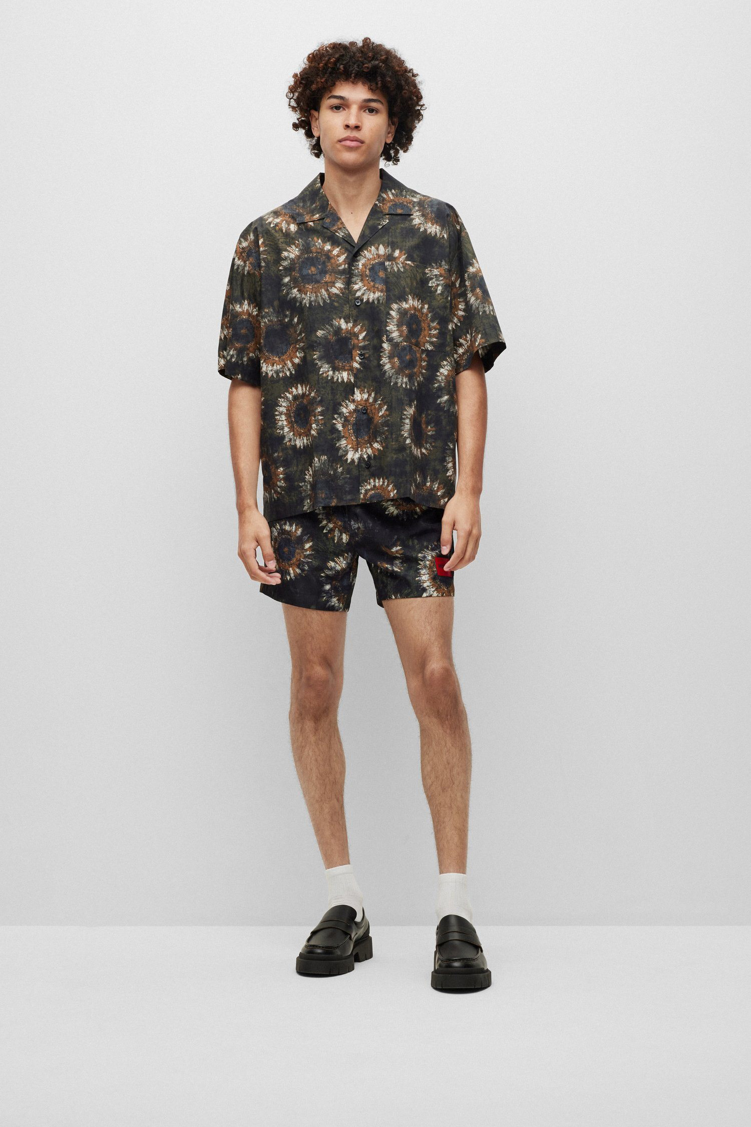 Мужская рубашка с узором HUGO 50490665;370