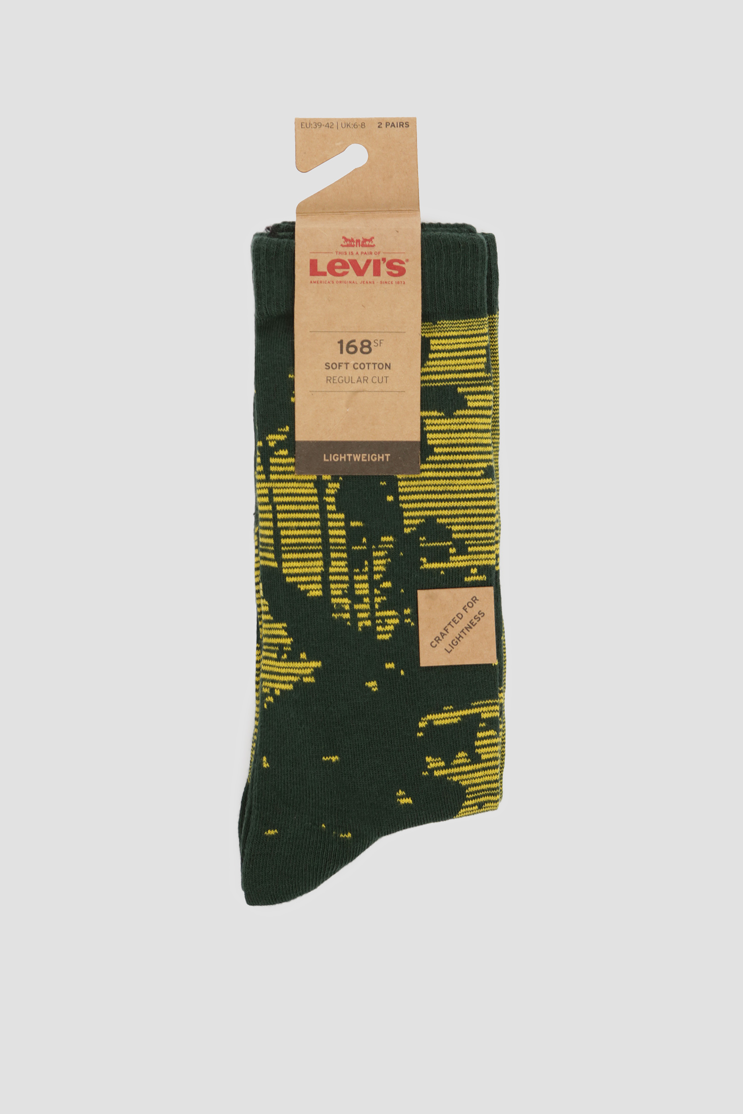 Чоловічі бавовняні шкарпетки (2 пари) Levi’s® 93042001;260