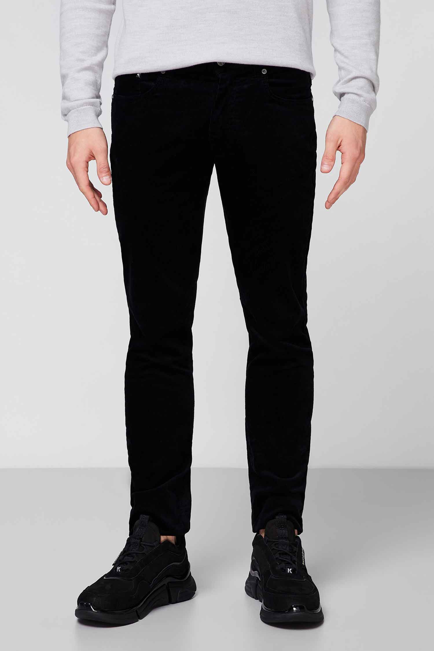 Чоловічі чорні вельветові брюки Karl Lagerfeld 502822.265840;990