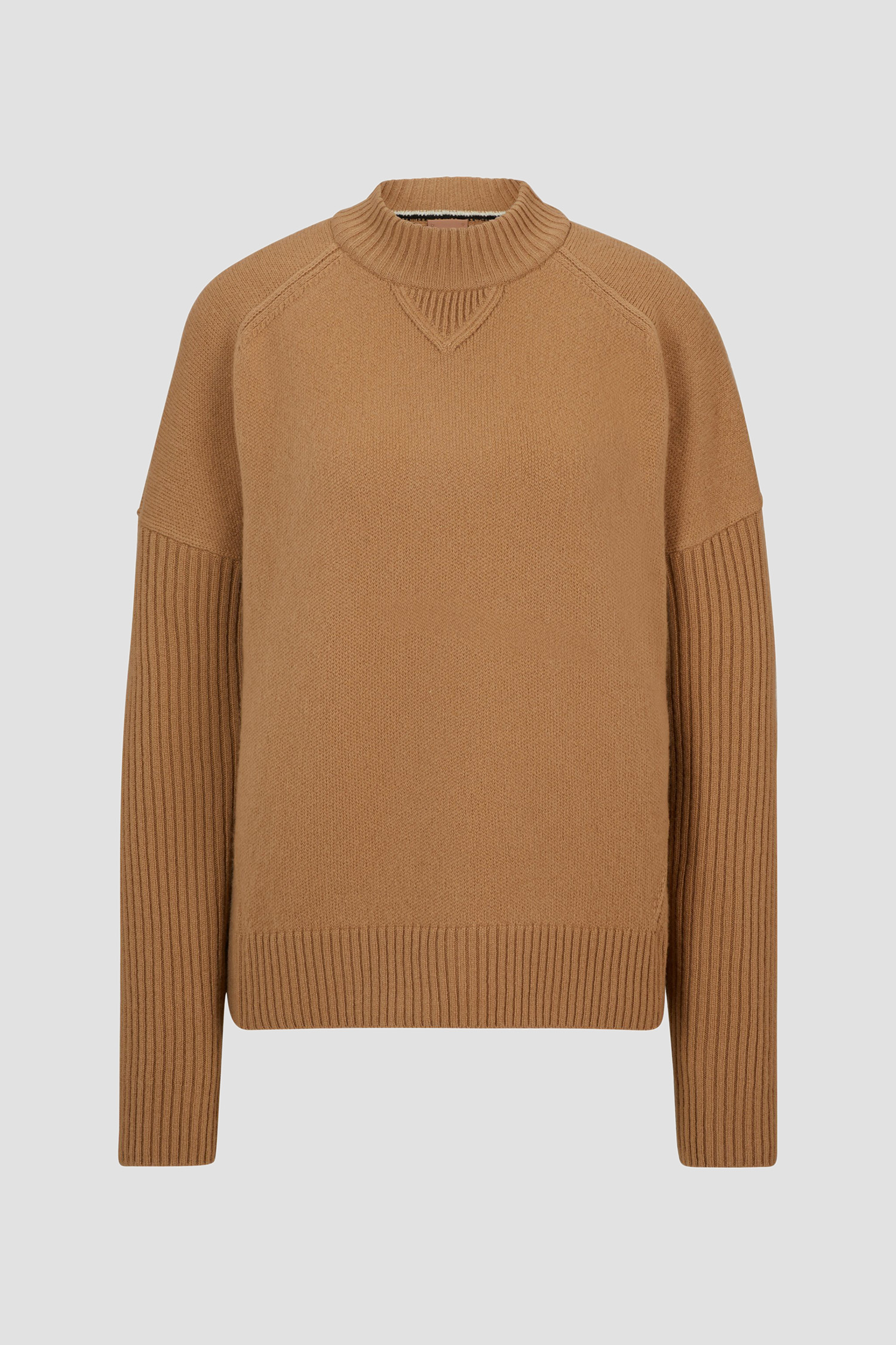 Женский бежевый шерстяной свитер BOSS 50501575;260