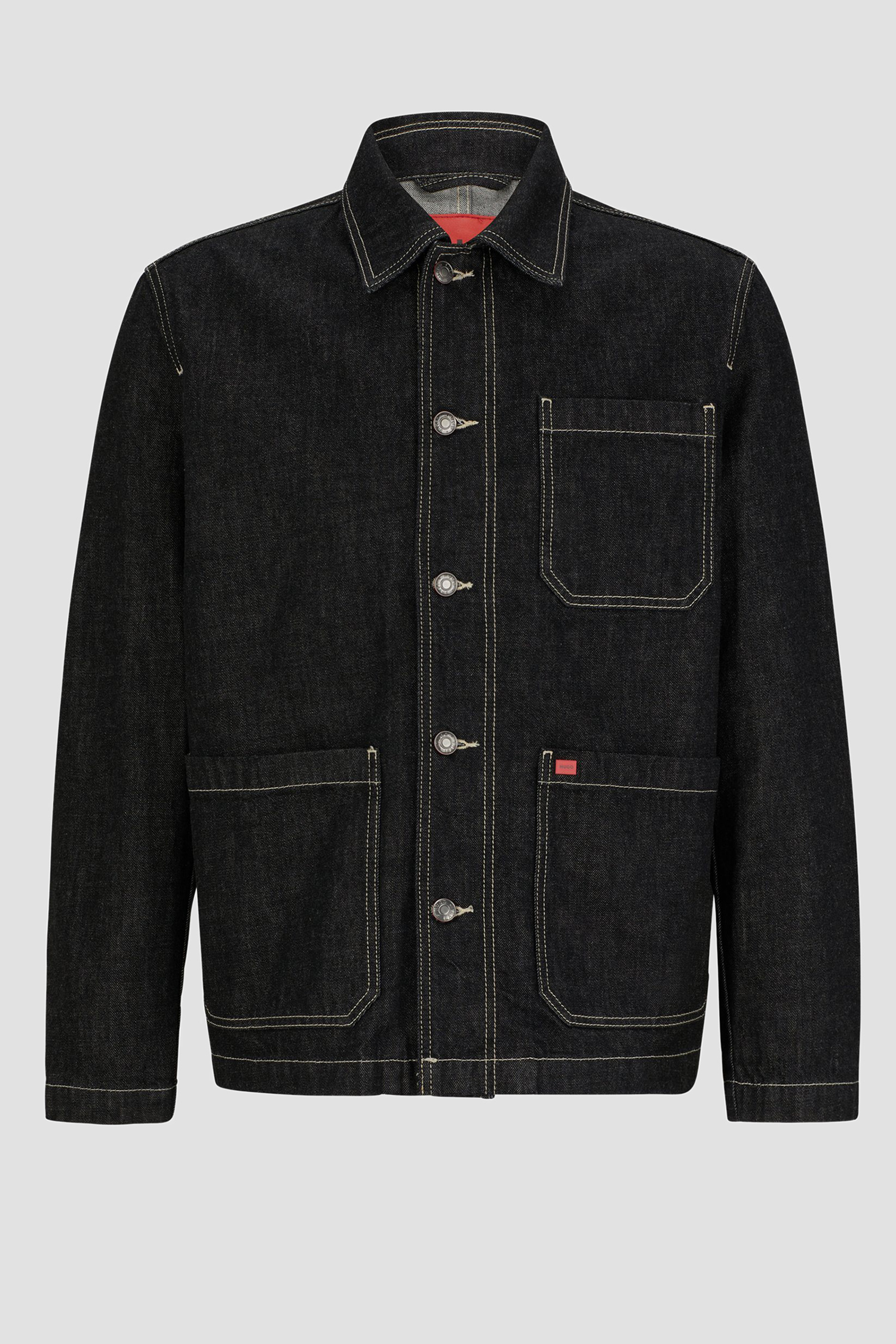 Чоловіча чорна джинсова куртка HUGO 50502183;001