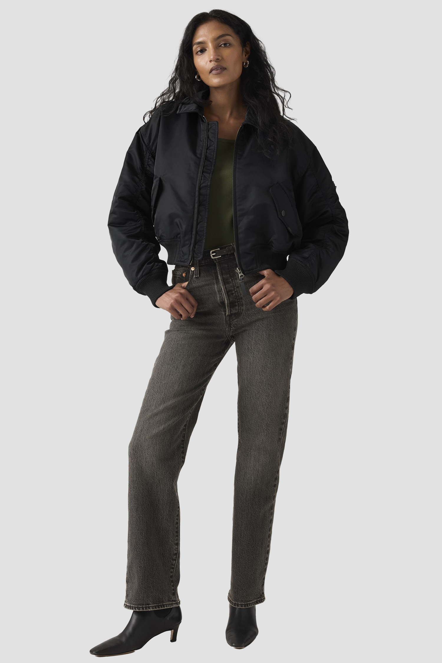 Женские темно-серые джинсы Ribcage Levi’s® 79078;0051