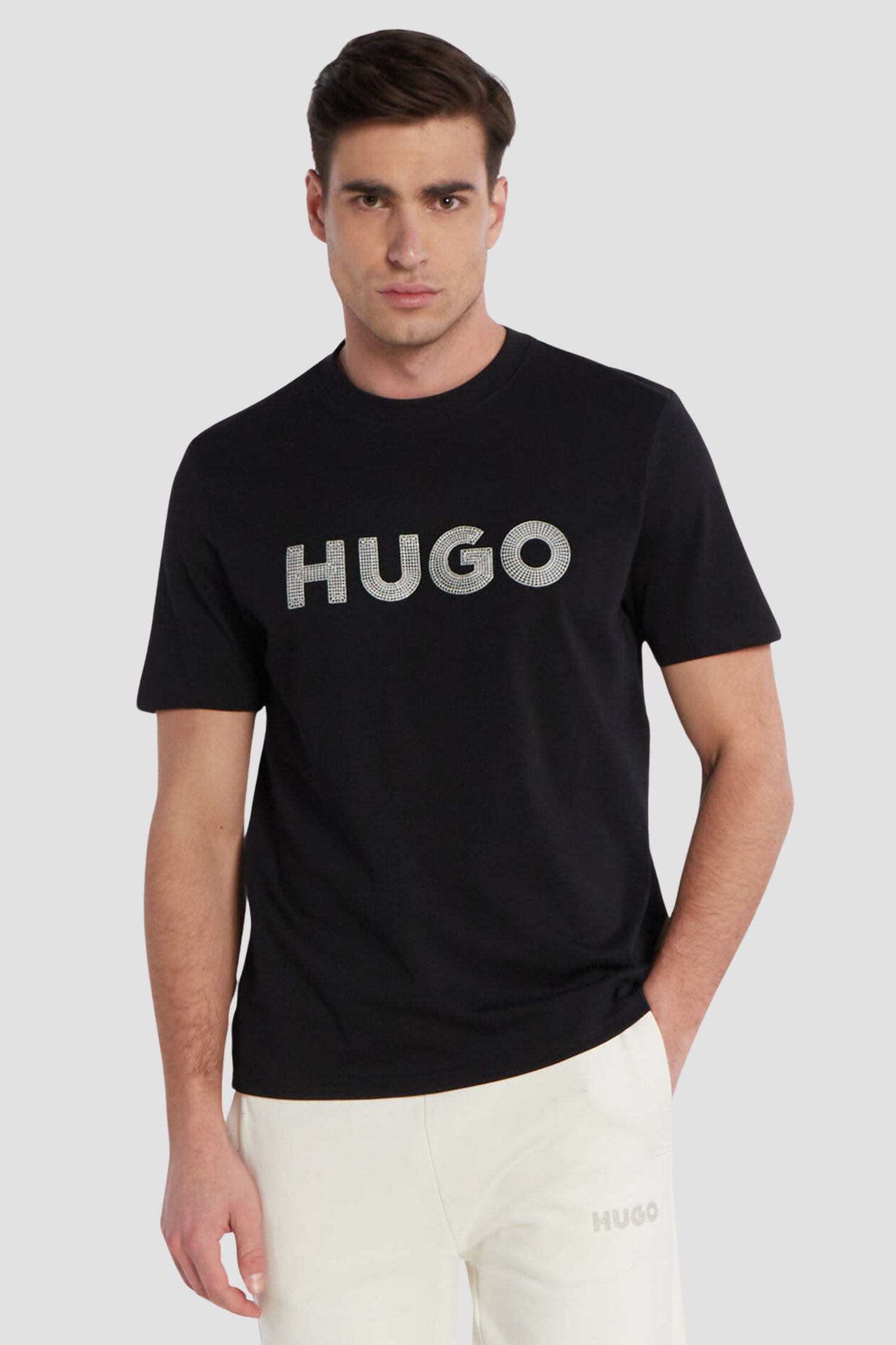 Чоловіча чорна футболка HUGO 50509958;001