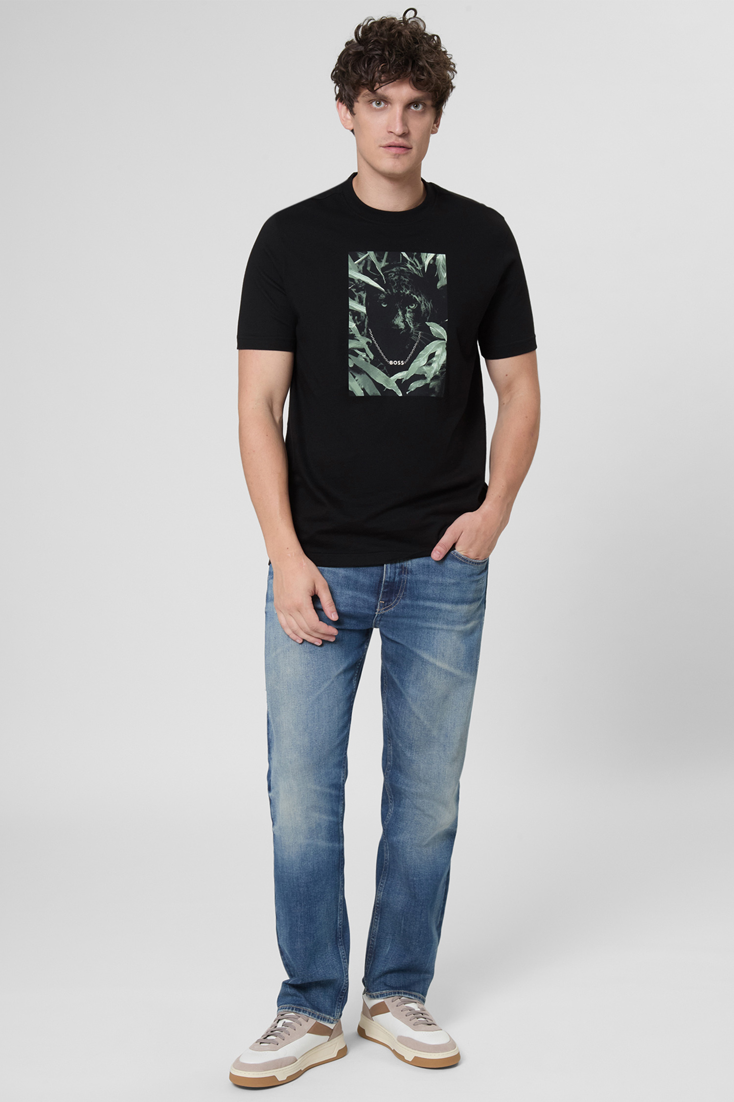 Мужская черная футболка BOSS 50546362;001