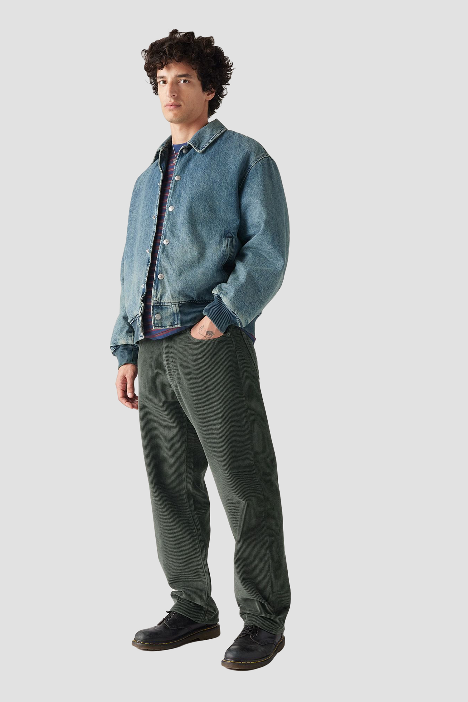 Мужские темно-серые вельветовые джинсы 568™ Stay Loose Levi’s® 29037;0075