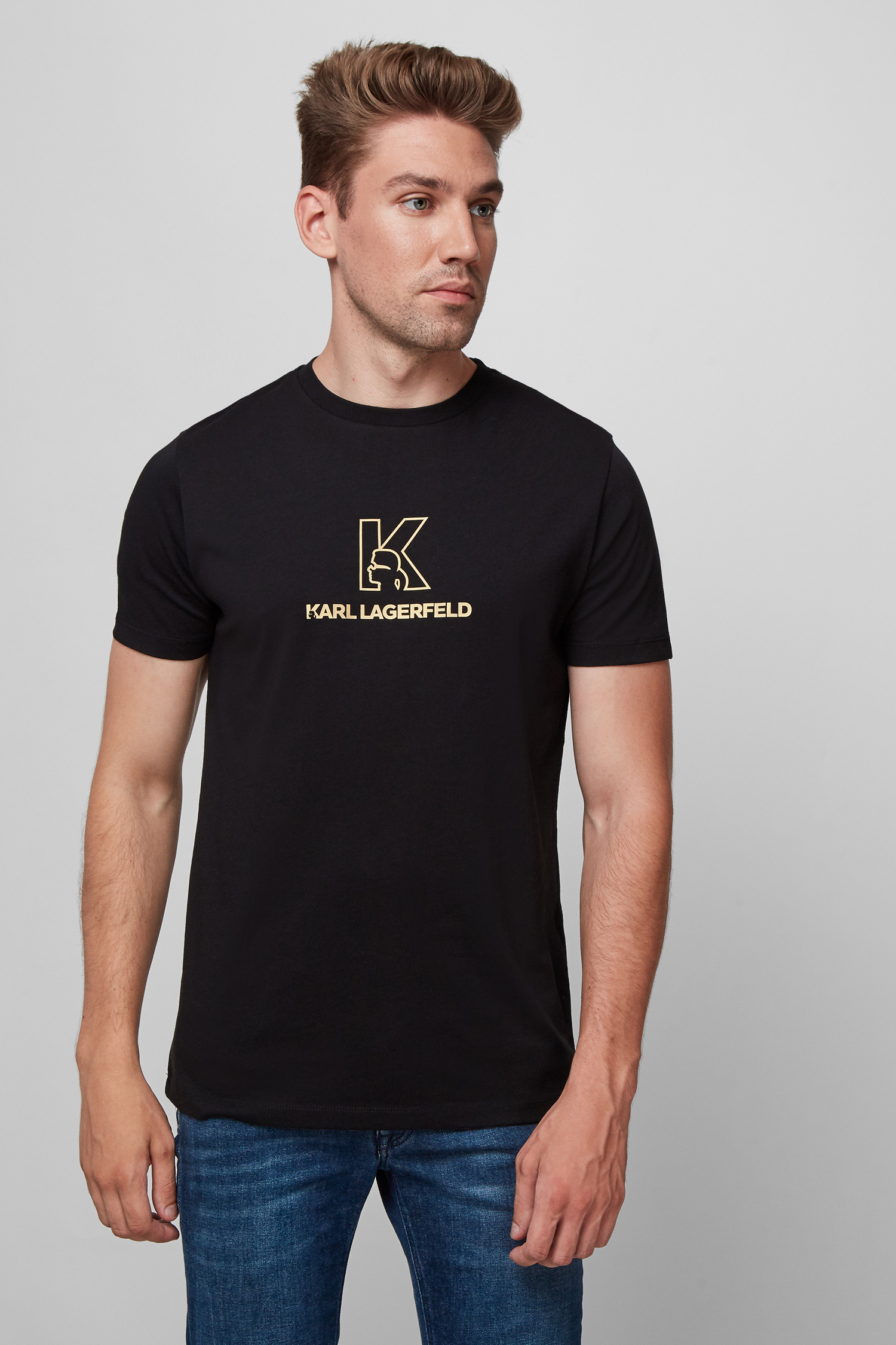 Чоловіча чорна футболка Karl Lagerfeld 512224.755049;990