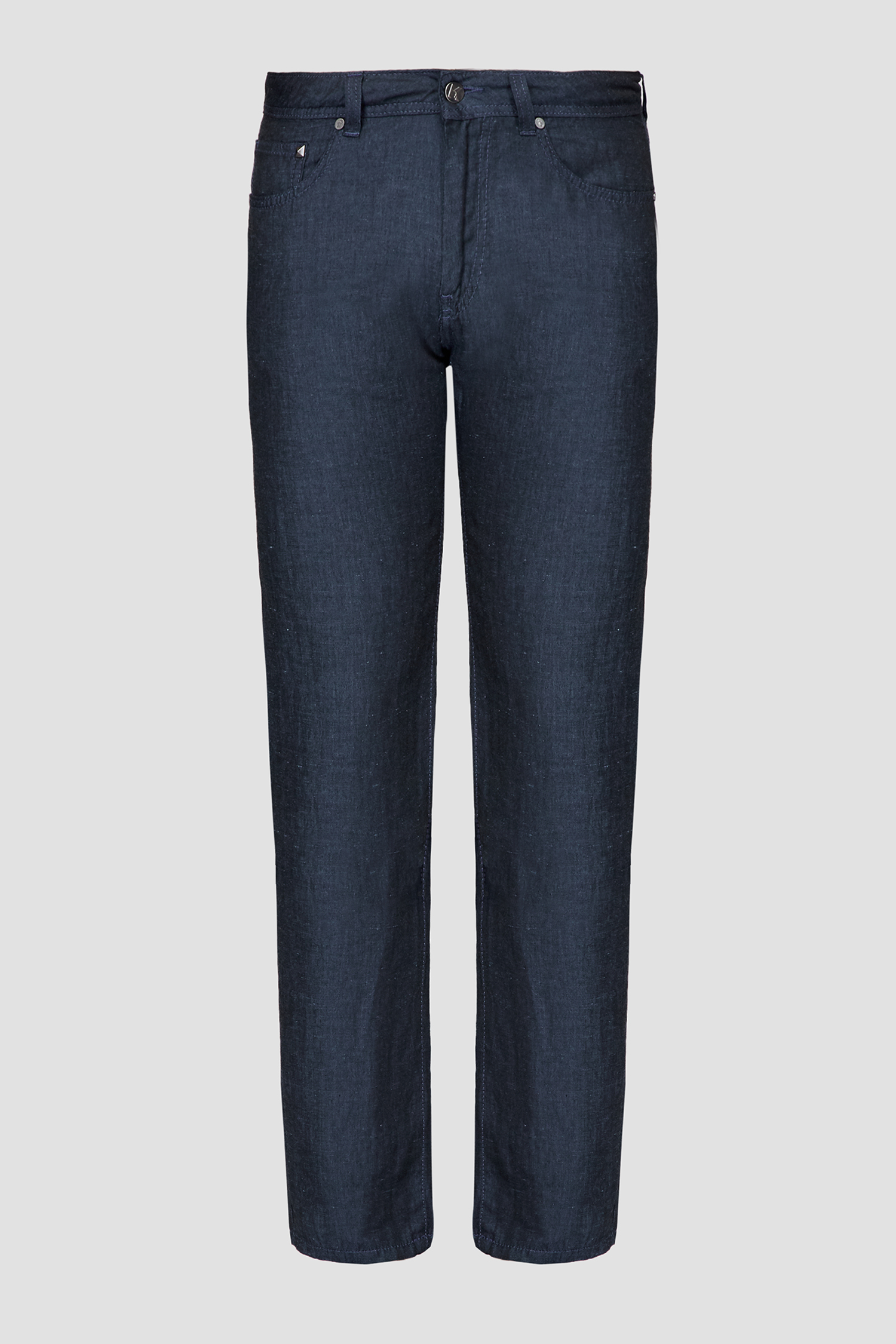Чоловічі темно-сині лляні брюки Karl Lagerfeld 501816.265840;690