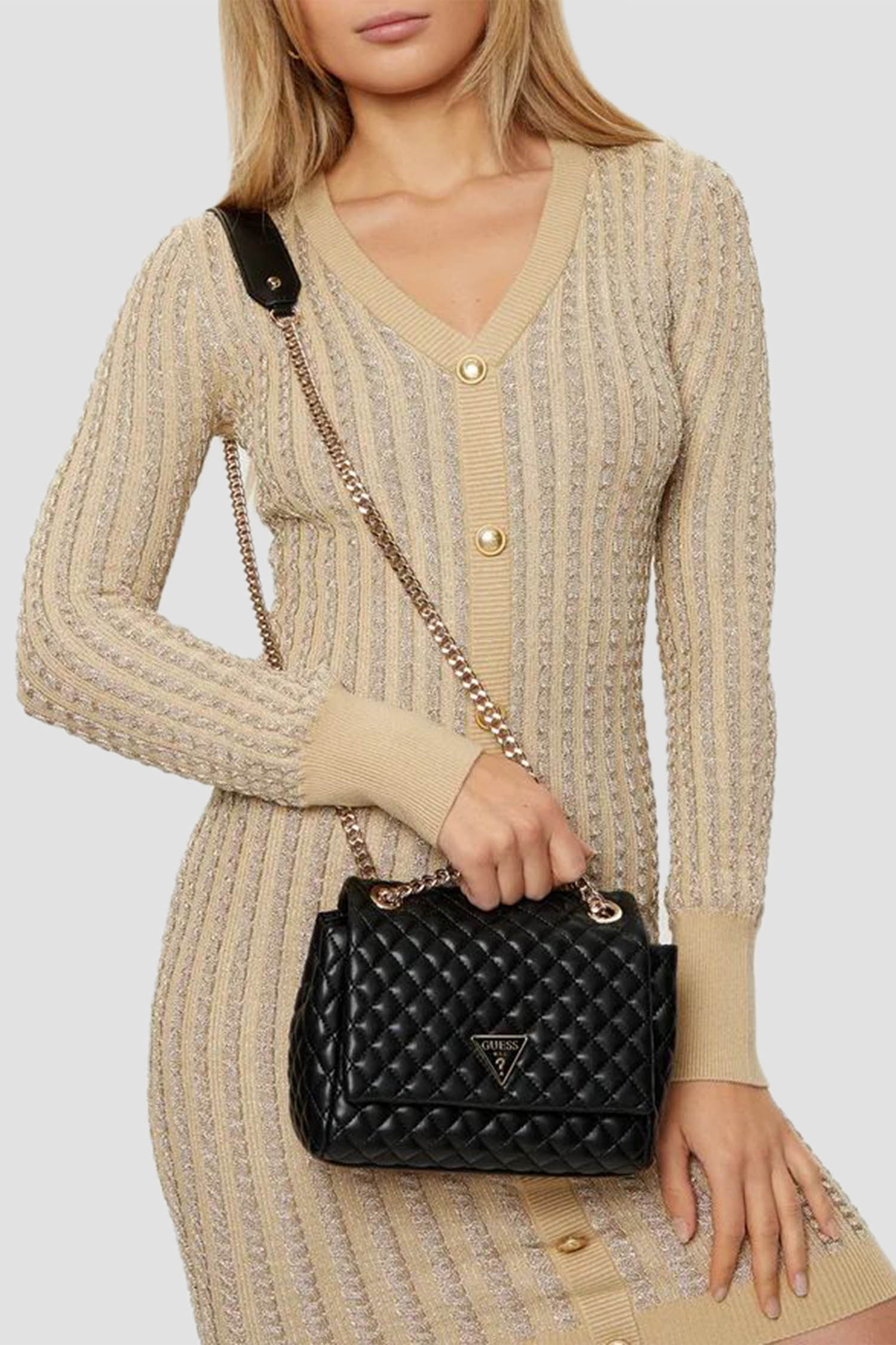 Жіноча чорна сумка Guess HWEQG9.54121;BLA
