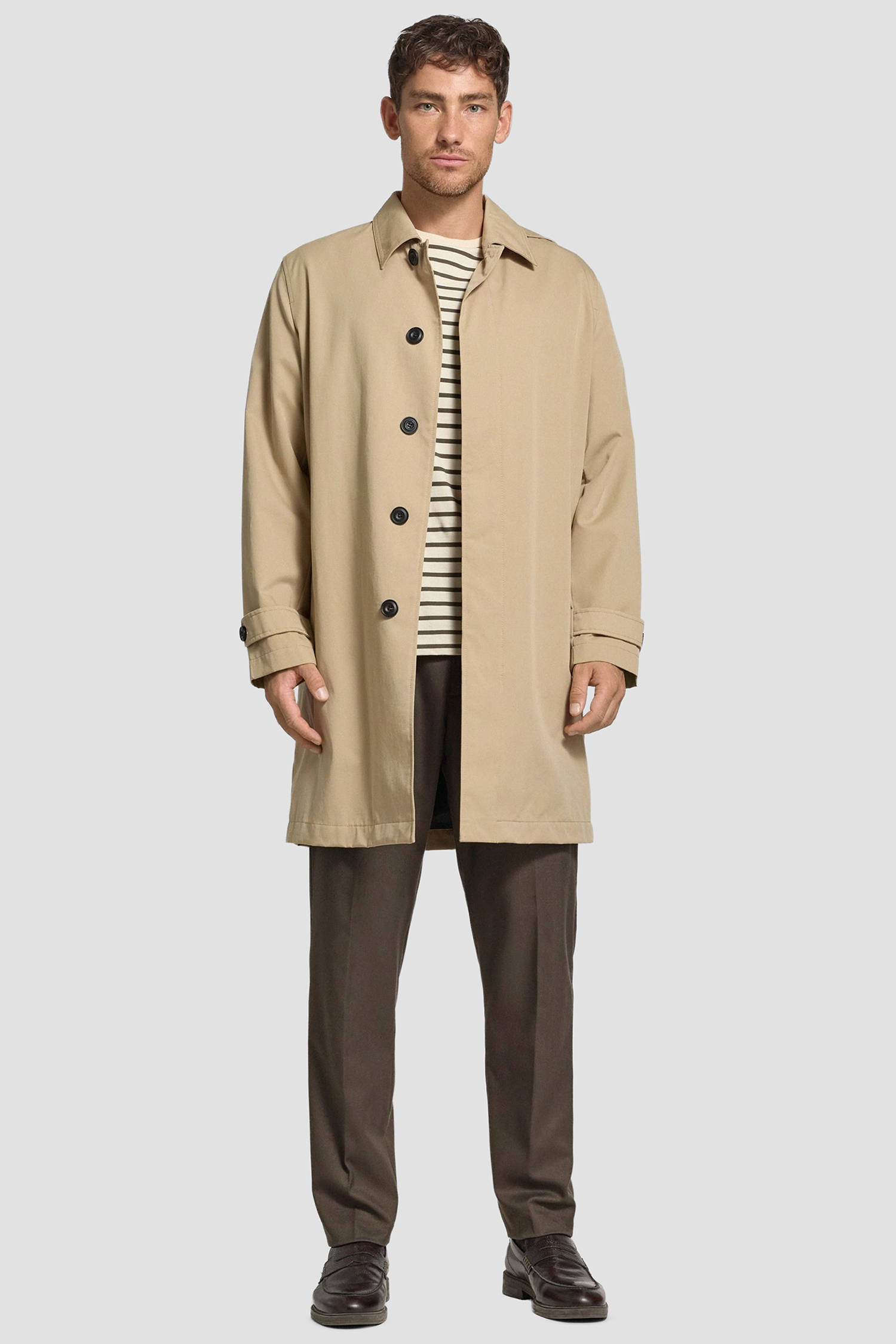 Мужские коричневые льняные брюки Antony Morato MMTR00748.FA600260;4089