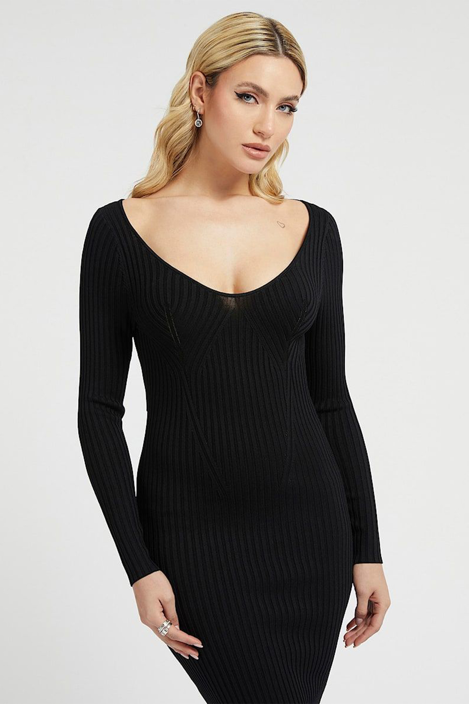 Женское черное платье Guess W3YK21.Z2U00;JBLK — Ultrashop