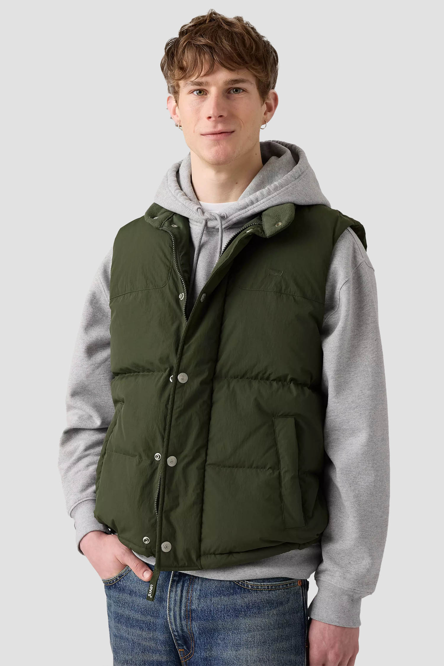 Чоловічий темно-зелений пуховий жилет Levi’s® A8556;0007