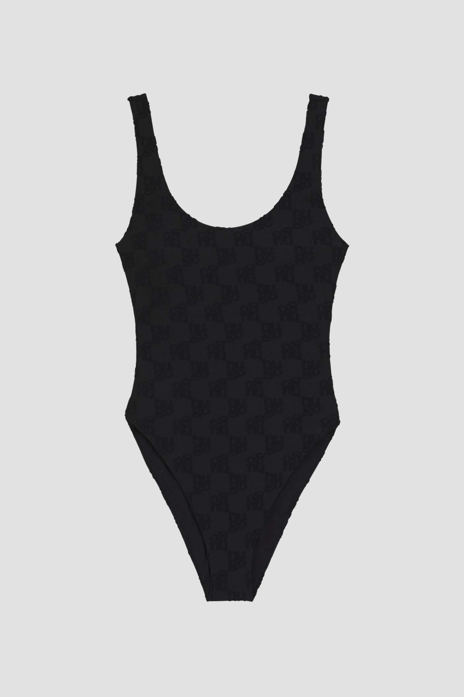 Женский черный купальник с узором HUGO 50561075;001