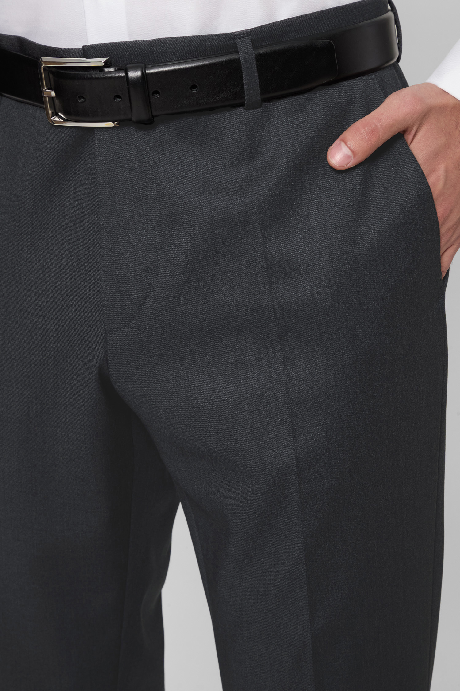 Чоловічі сірі вовняні брюки BOSS 50469174;021