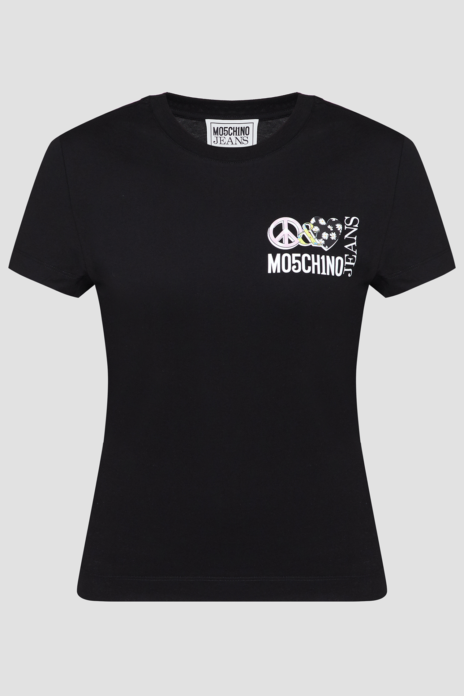 Женская черная футболка Moschino J0707.3762;3555