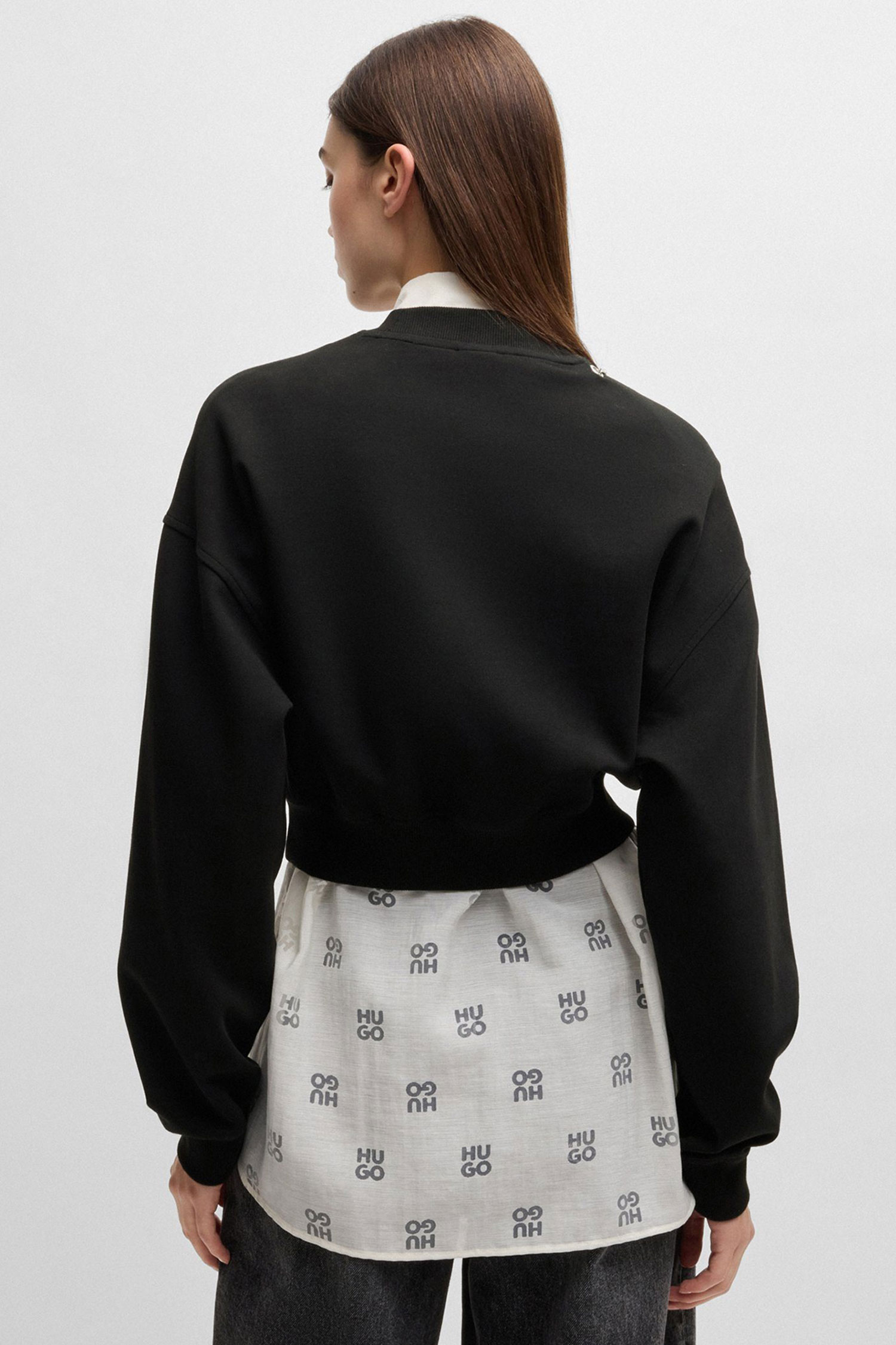 Женский черный свитшот HUGO 50530446;001