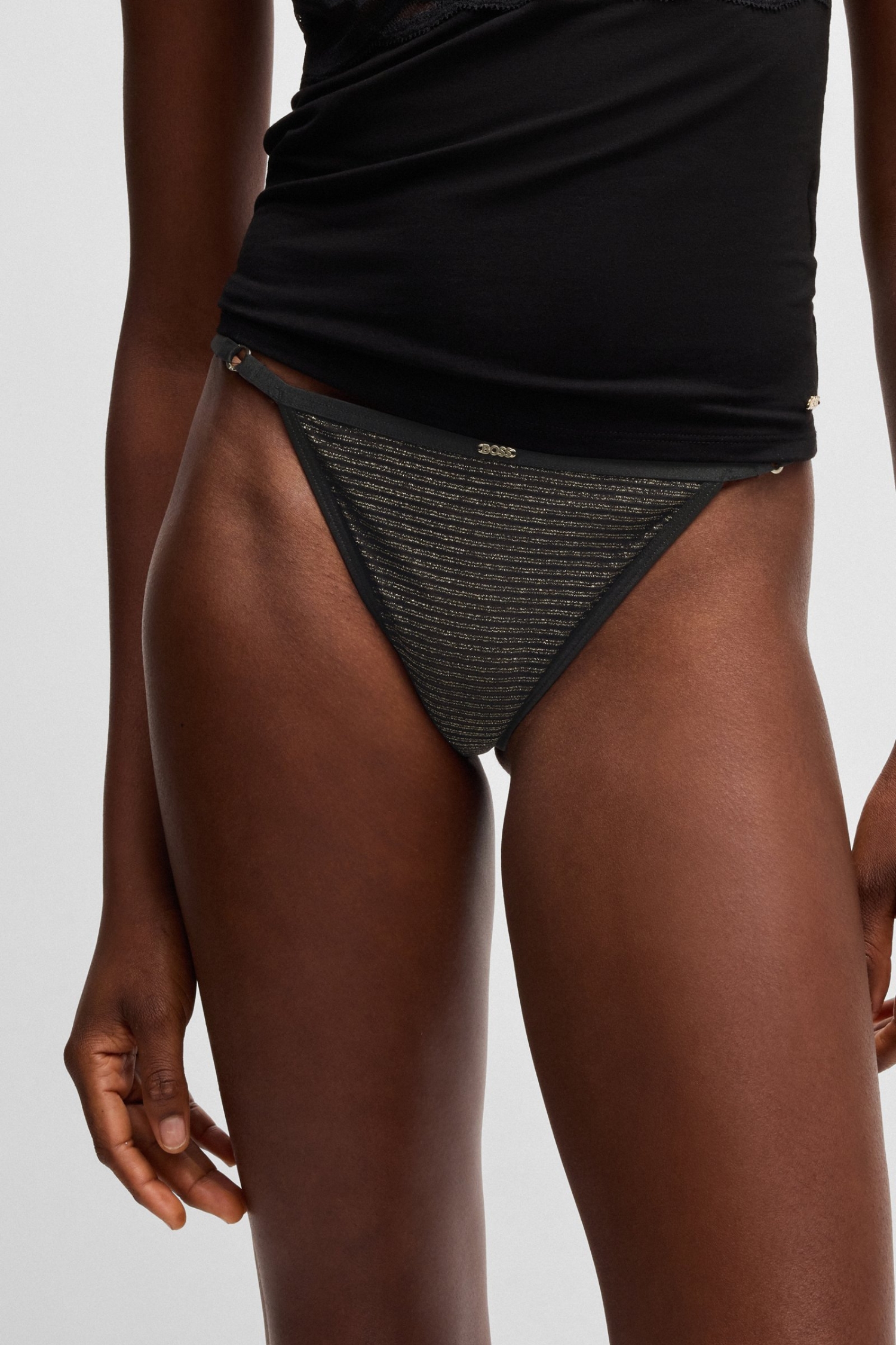 Женские черные трусики (3 шт) BOSS 50527234;001