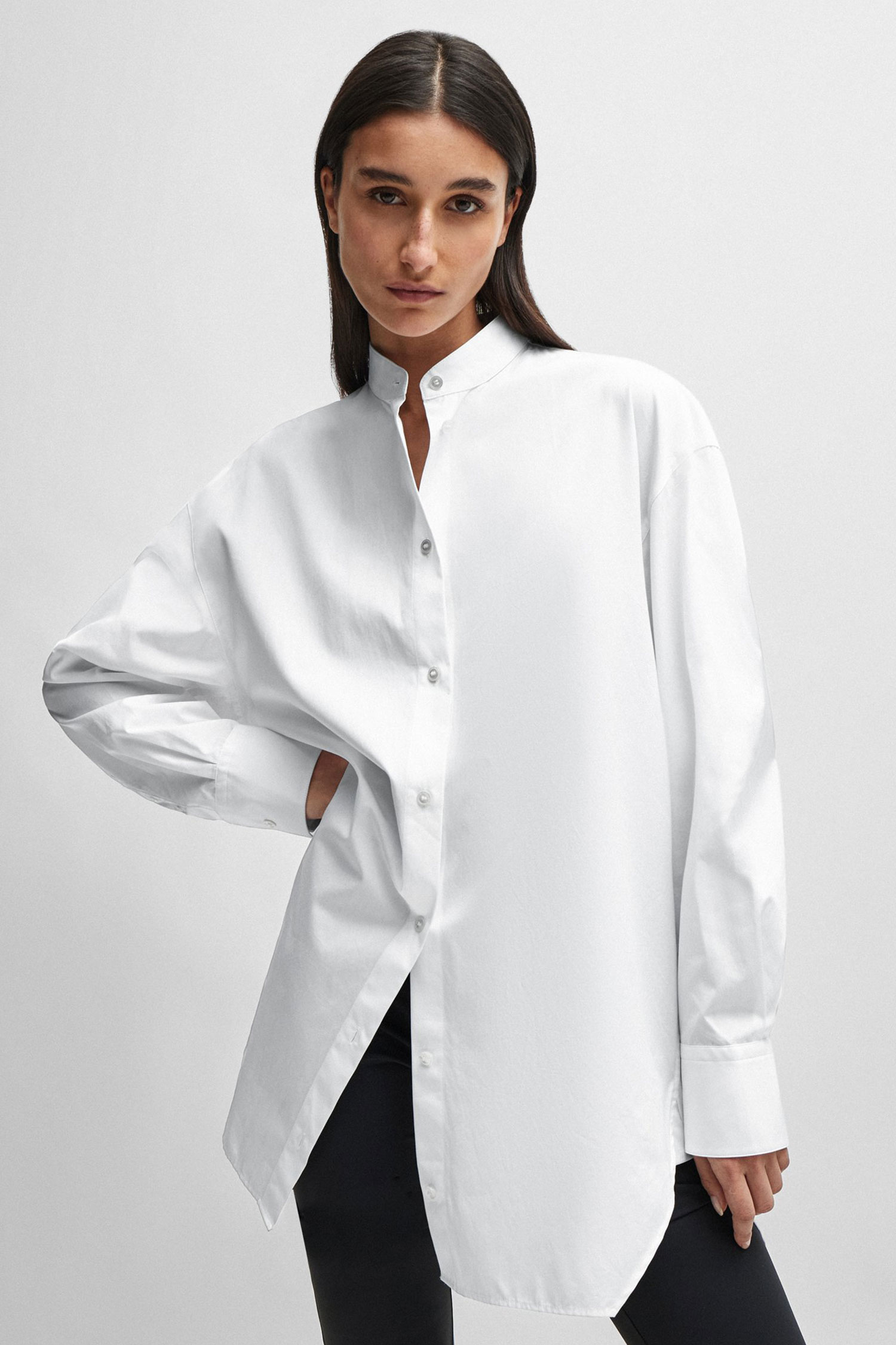 Женская белая рубашка BOSS 50515133;100