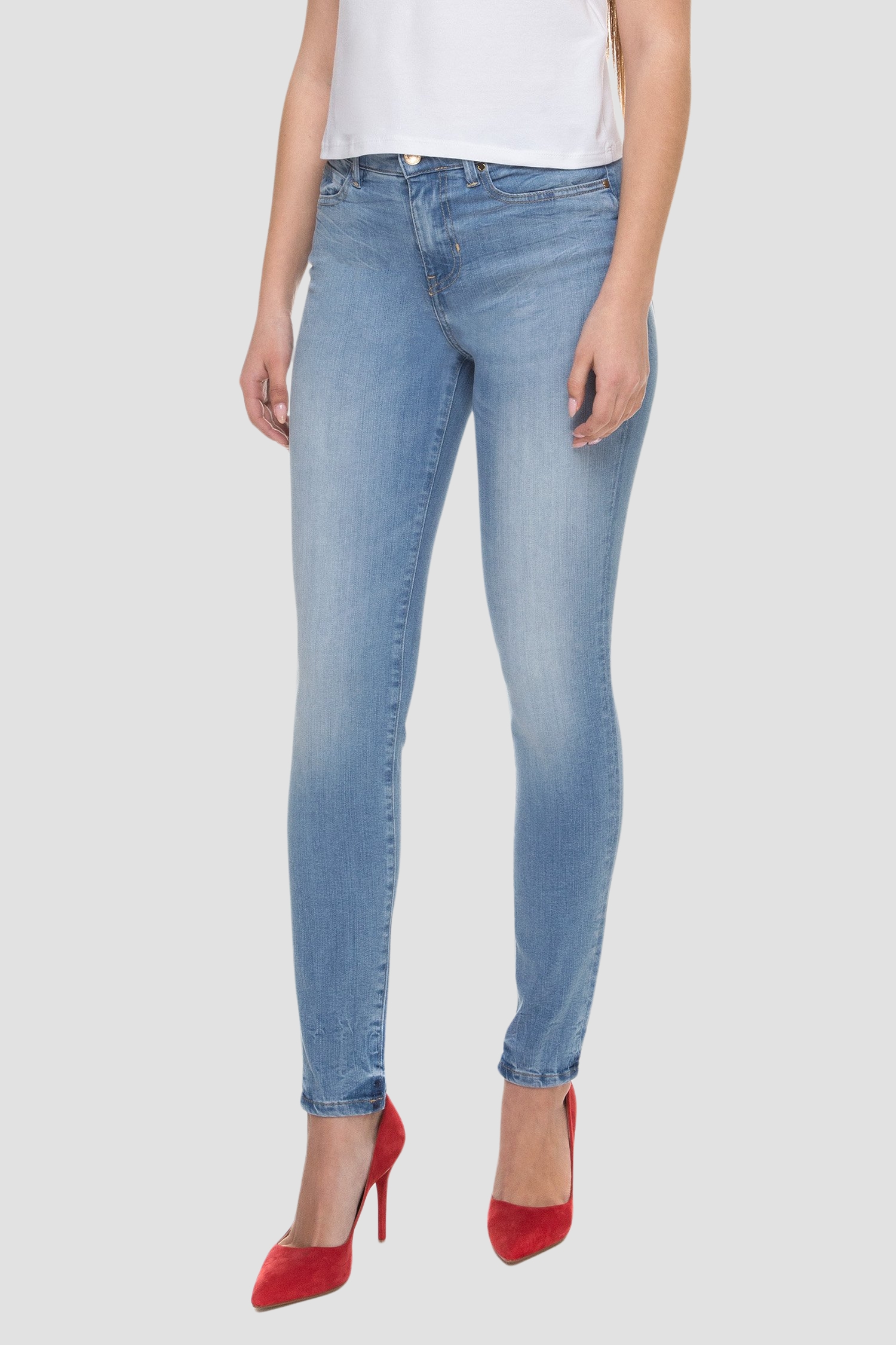 Женские голубые джинсы 1981 Skinny High Guess W92A46.D32J3;BLFH