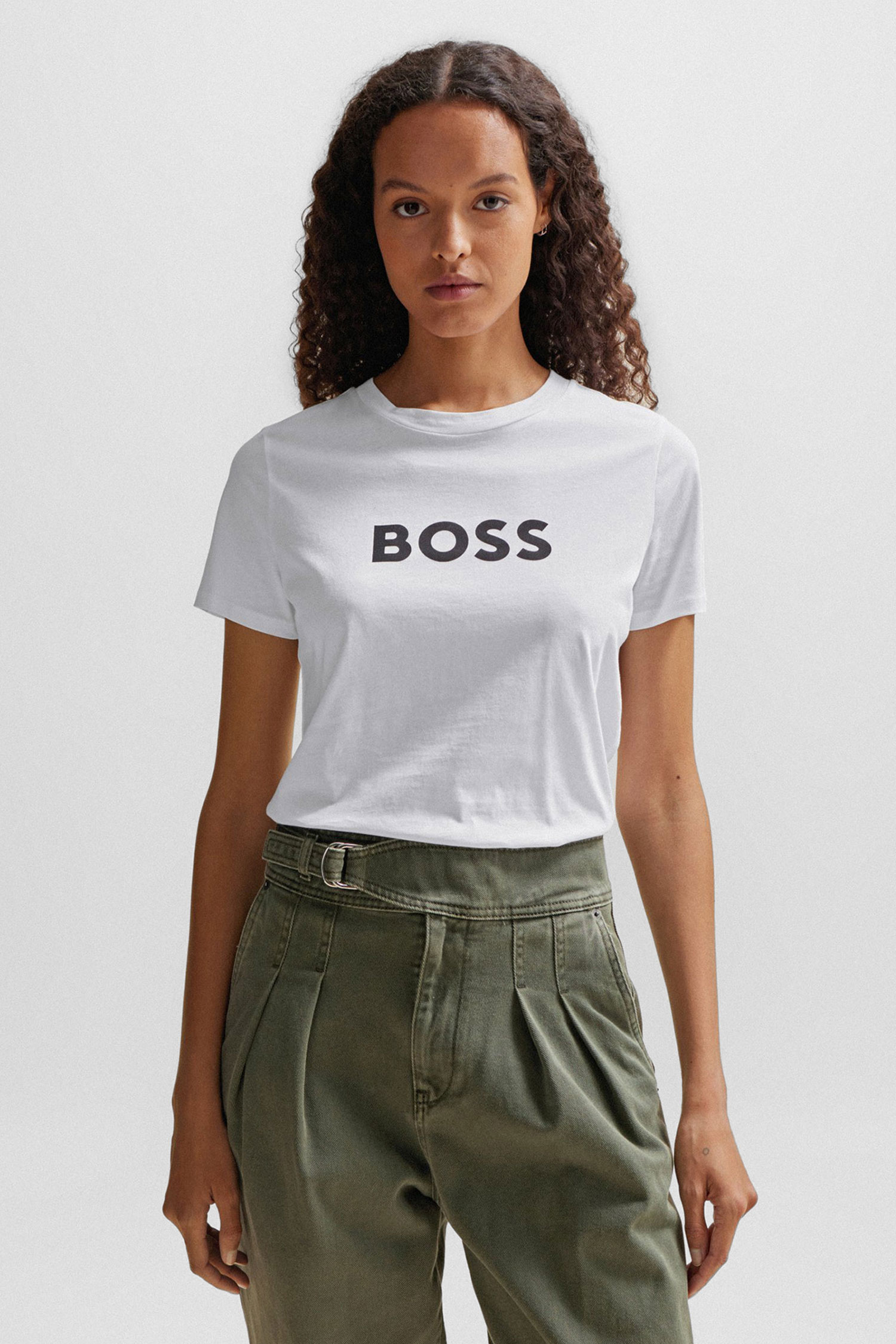 Жіноча біла футболка BOSS 50501139;100