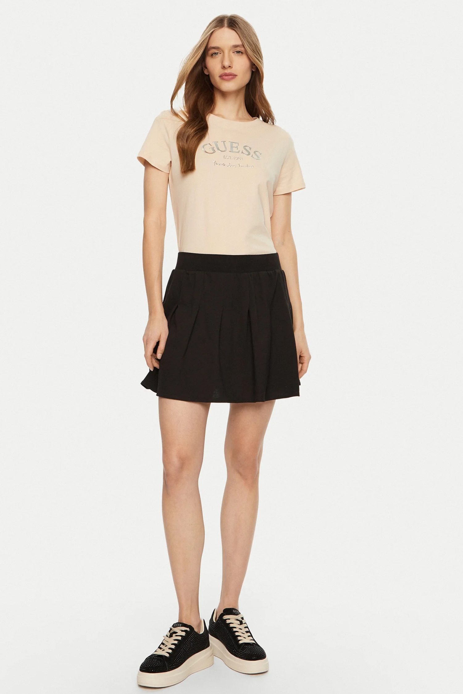 Жіноча бежева футболка Guess V5RI16.J1314;A13W