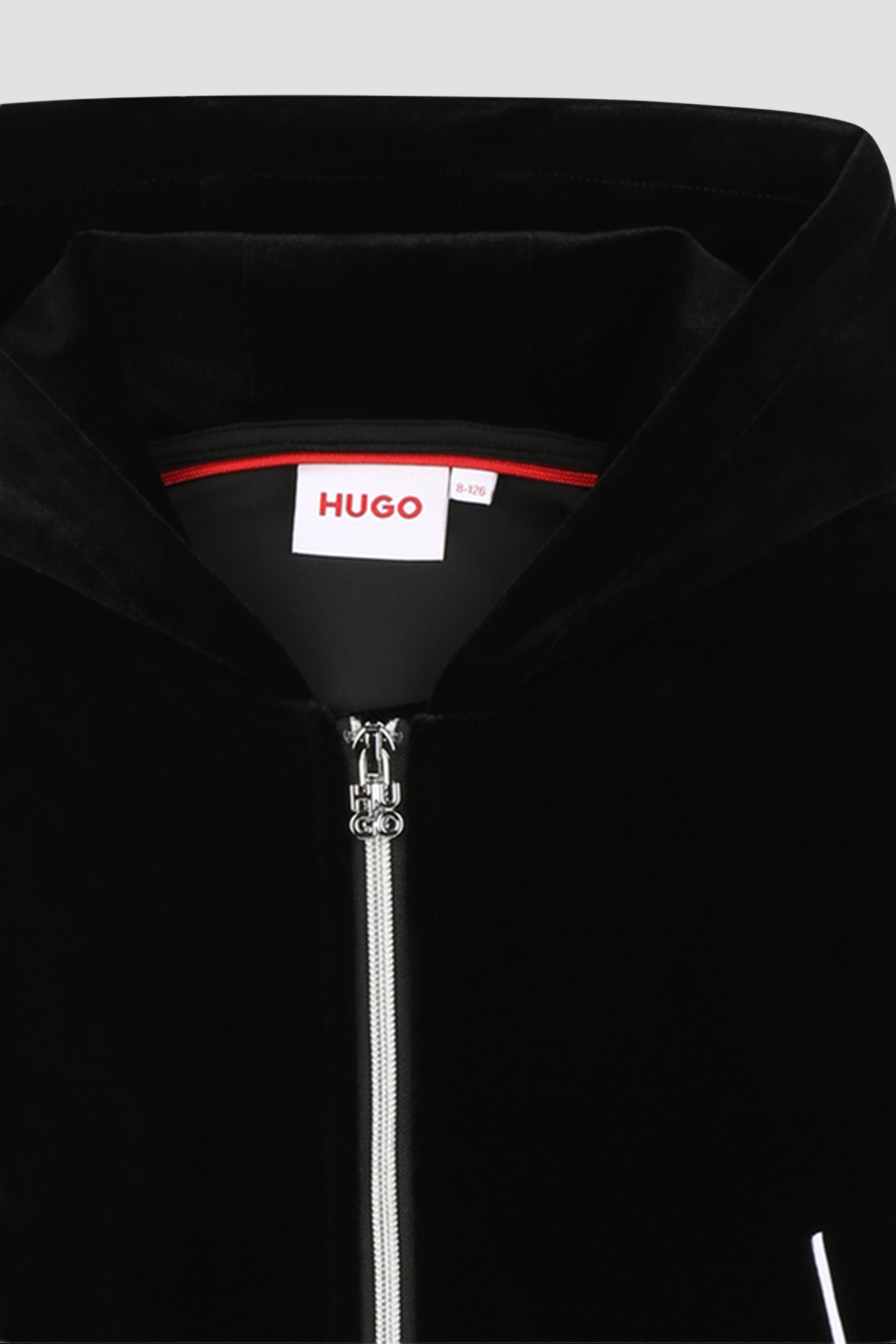 Дитяча чорна кофта на блискавці HUGO kids G00500;09B
