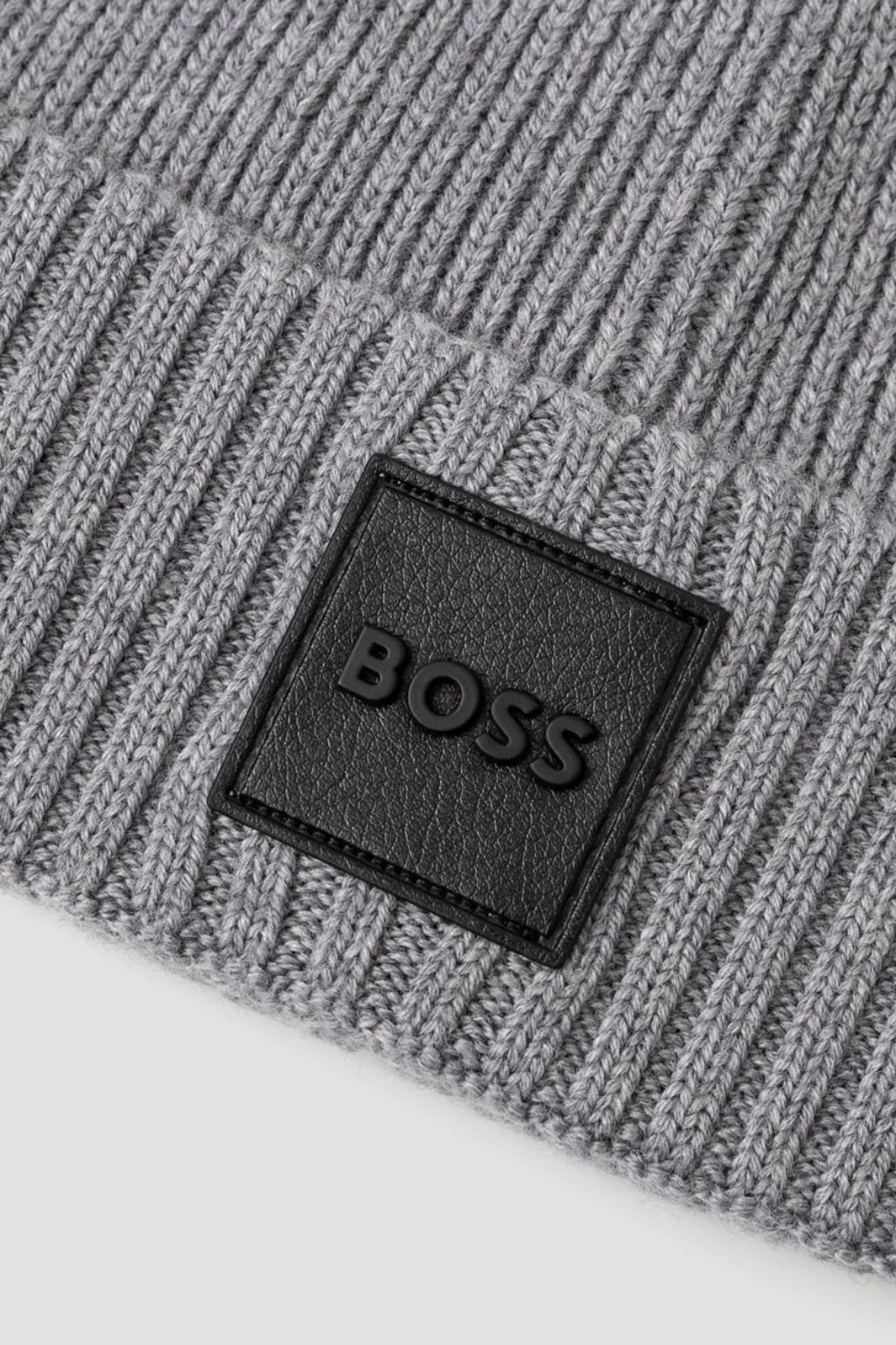 Чоловіча сіра вовняна шапка BOSS 50522426;041