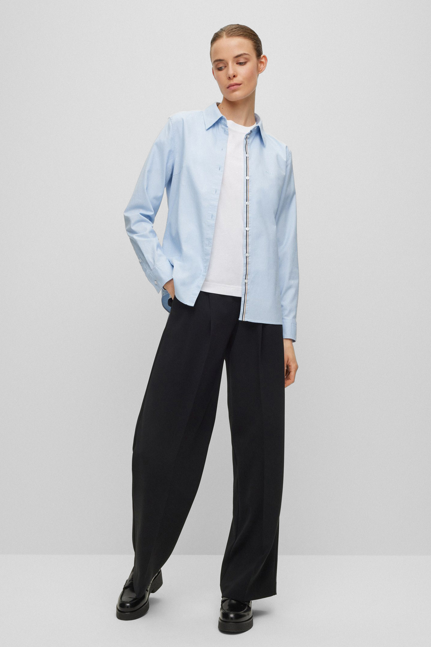 Жіноча біла футболка BOSS 50457259;100