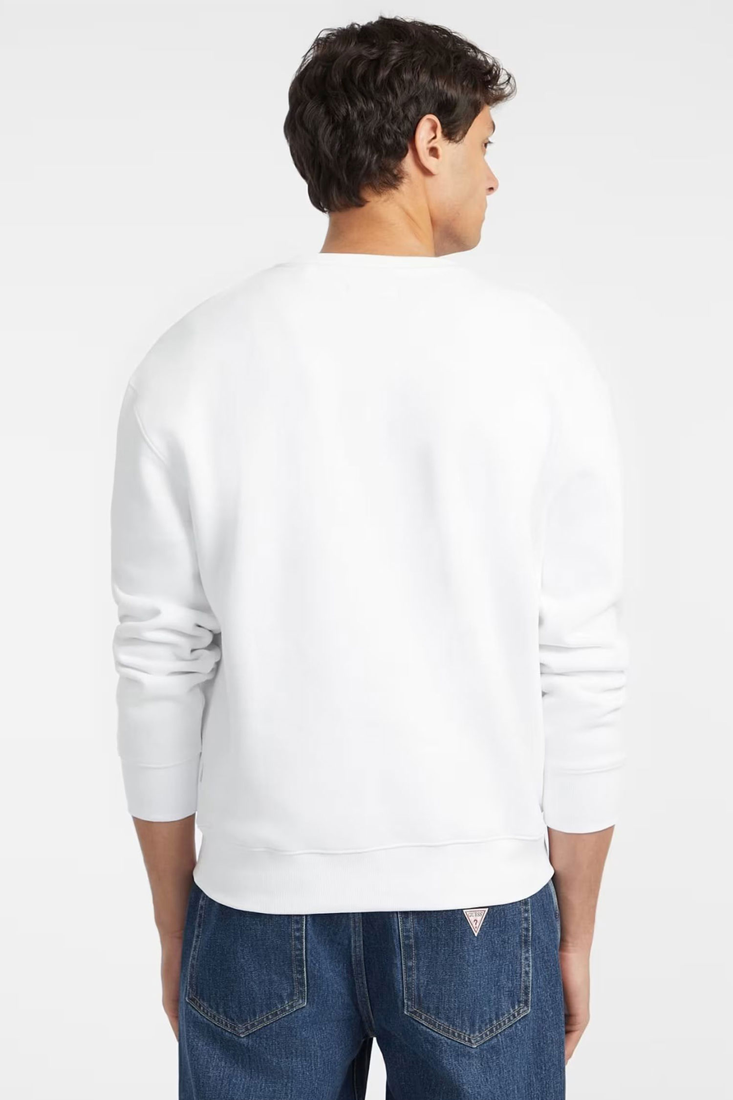 Мужской белый свитшот Guess Jeans M4YQ17.K9V31;G011