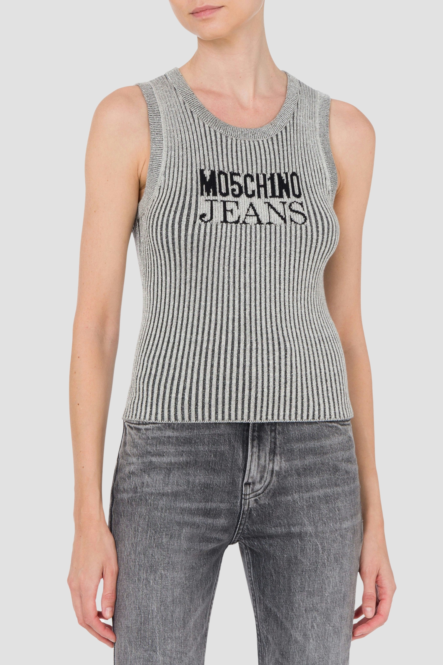 Женский серый топ Moschino J0884.3205;1610