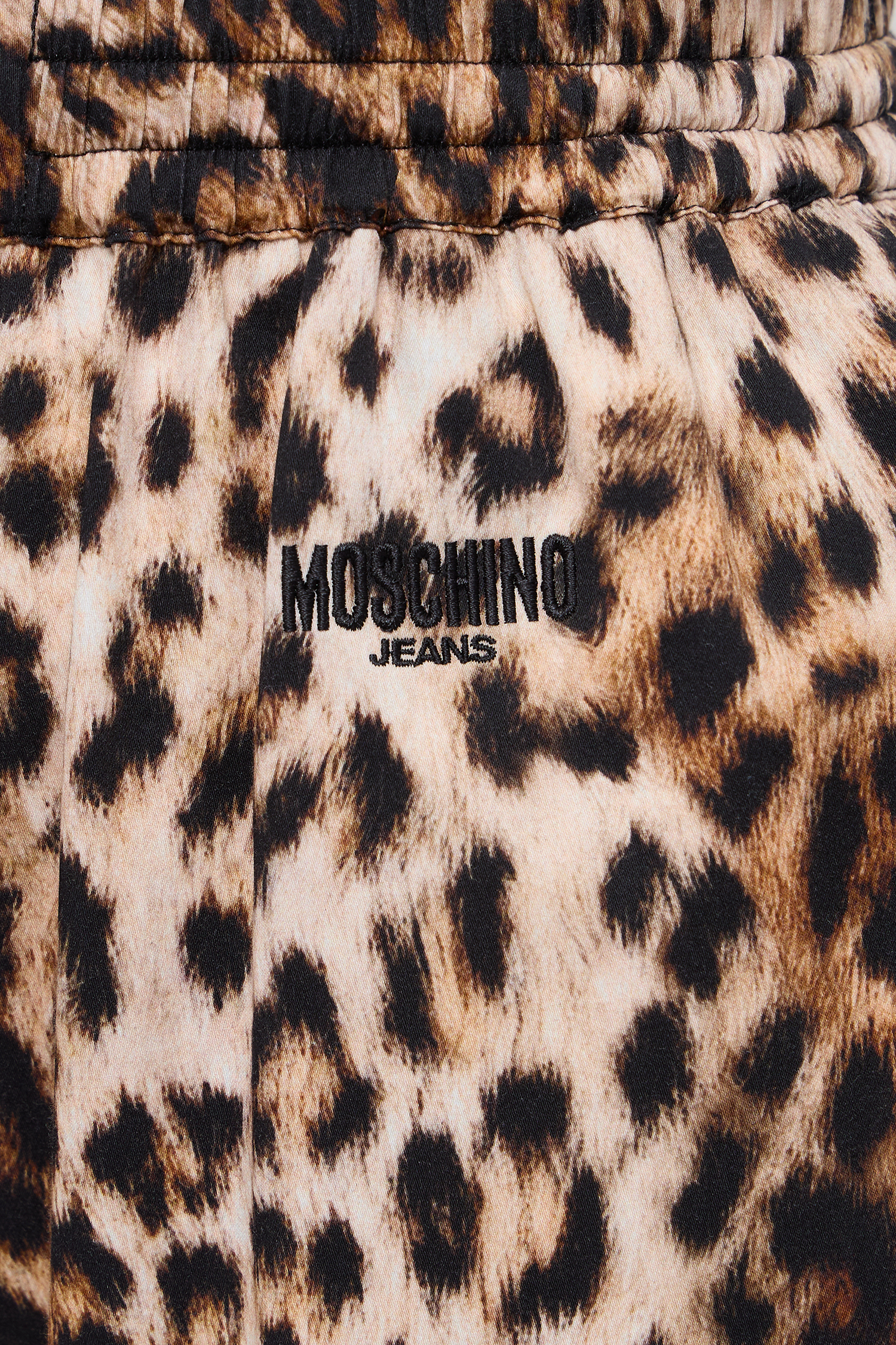 Женские коричневые льняные брюки с узором Moschino A0328.3244;1101