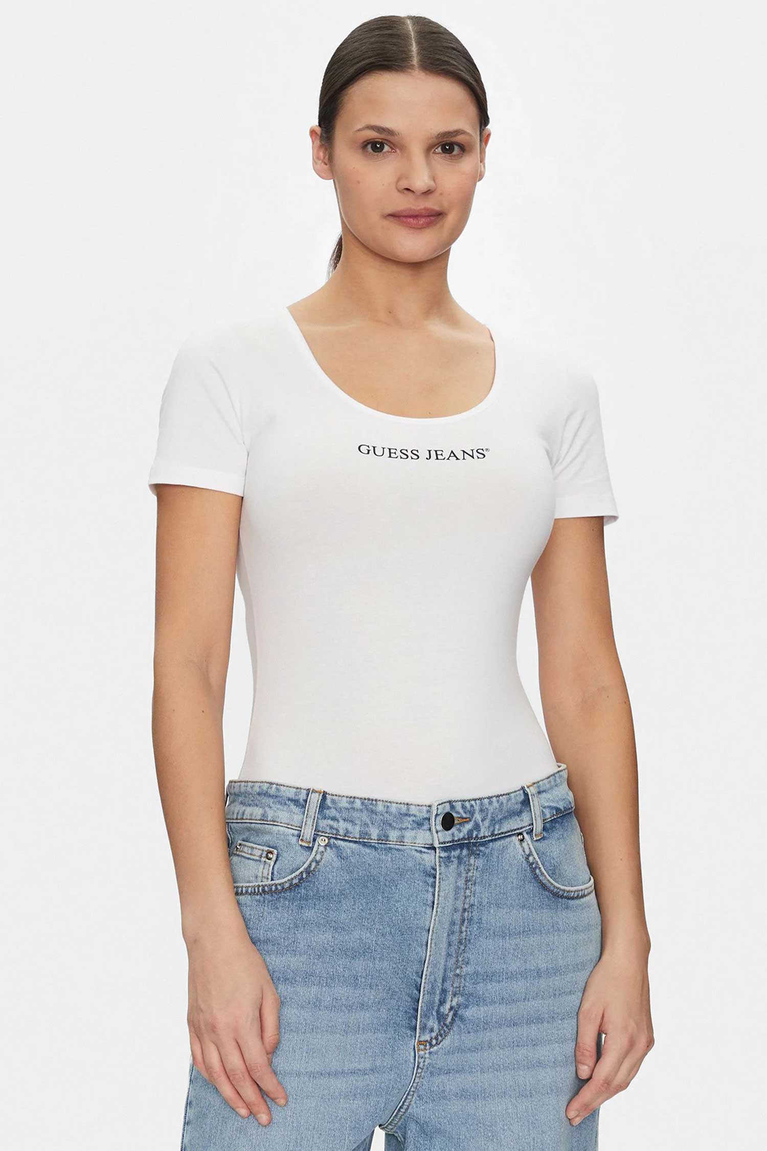 Женское белое боди Guess Jeans W5GP25.J1314;G011