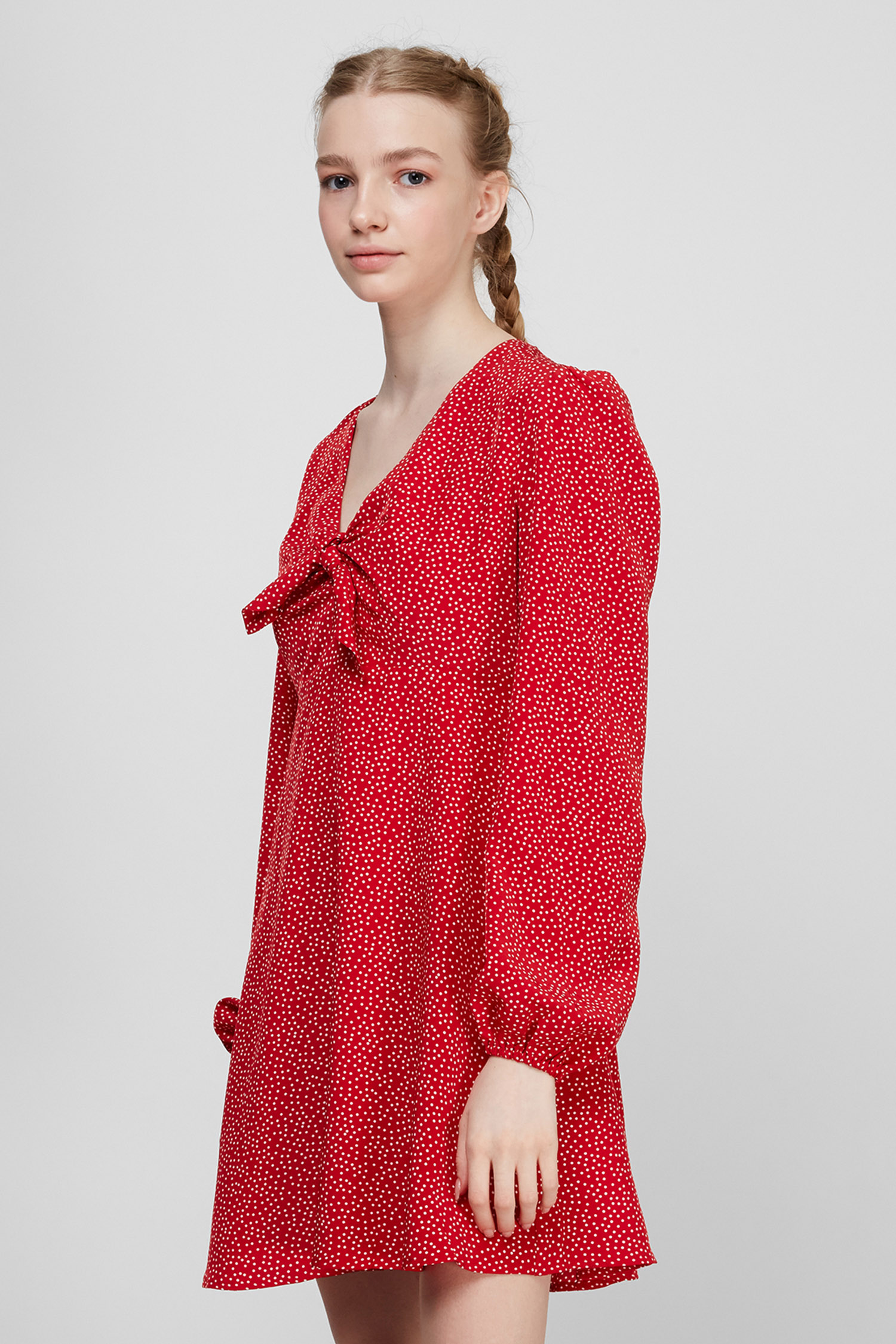 Красное платье в горошек для девушек Guess W1GK1J.WDEK0;P57N