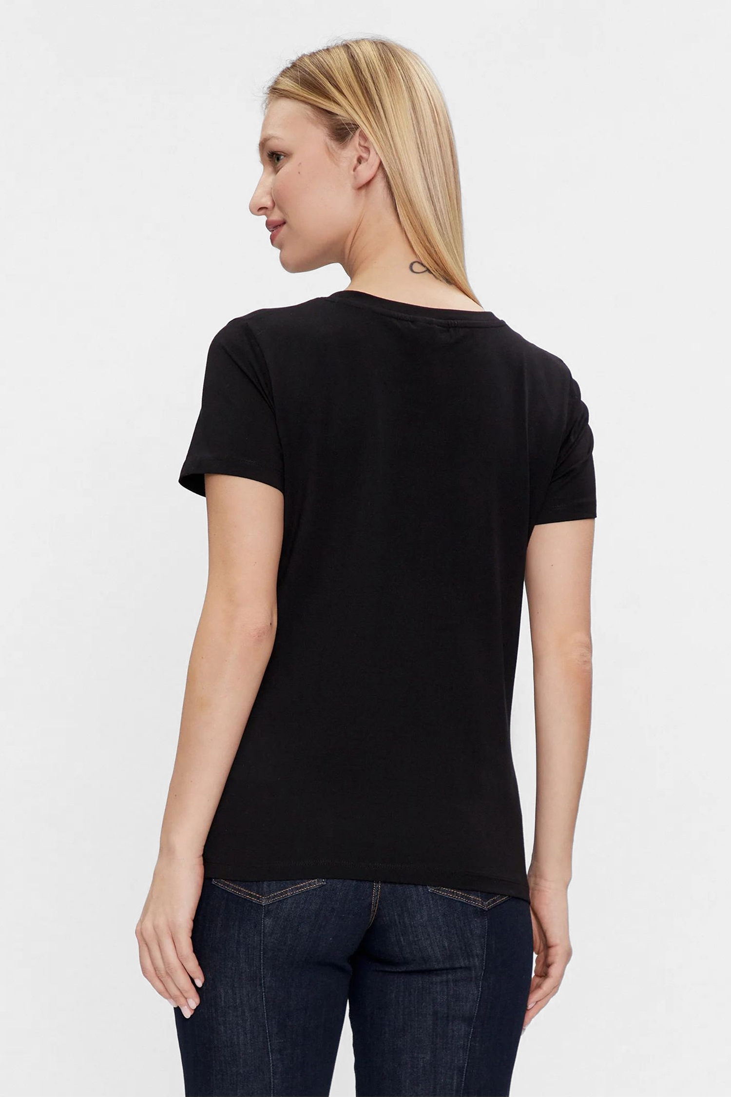 Женская черная футболка Guess V4GI09.J1314;JBLK