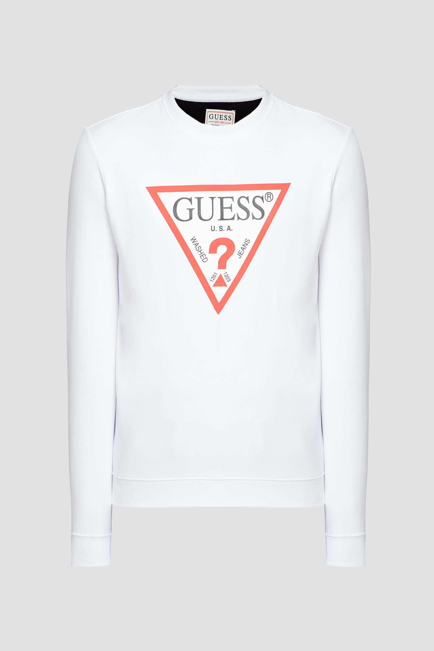 Мужской белый свитшот Guess M0BQ37.K7ON1;TWHT — Ultrashop