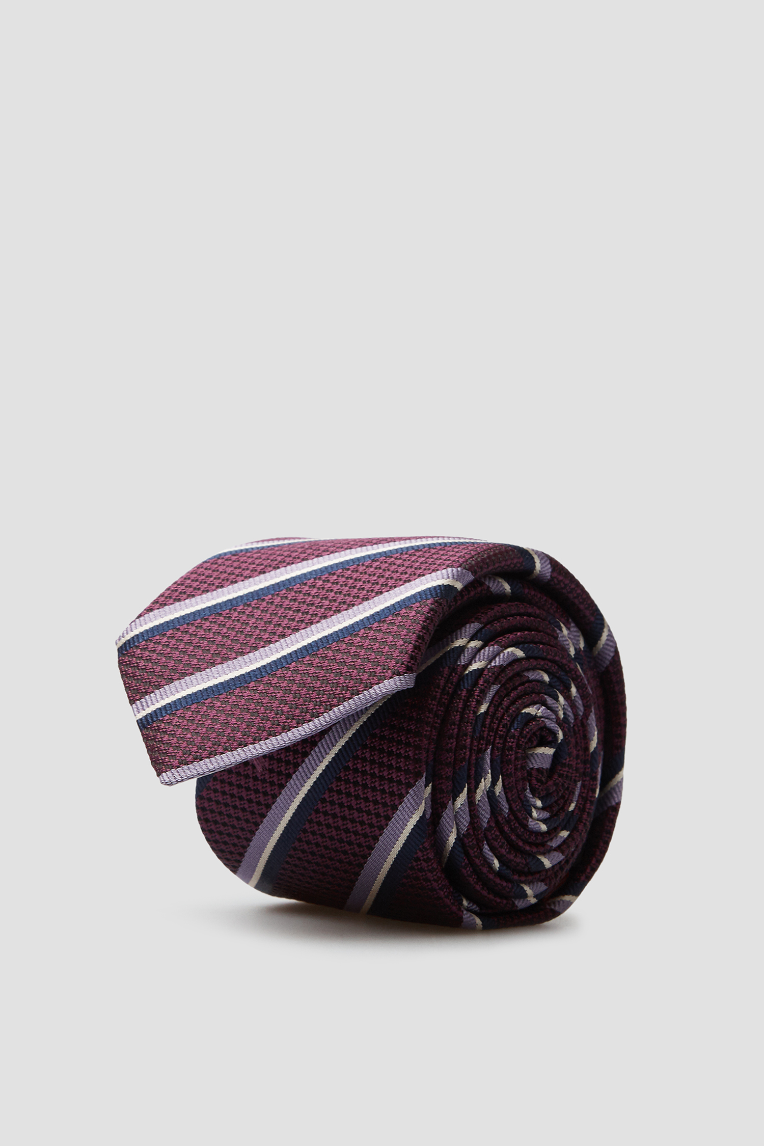 Мужской фиолетовый шелковый галстук в полоску BOSS 50461848;510