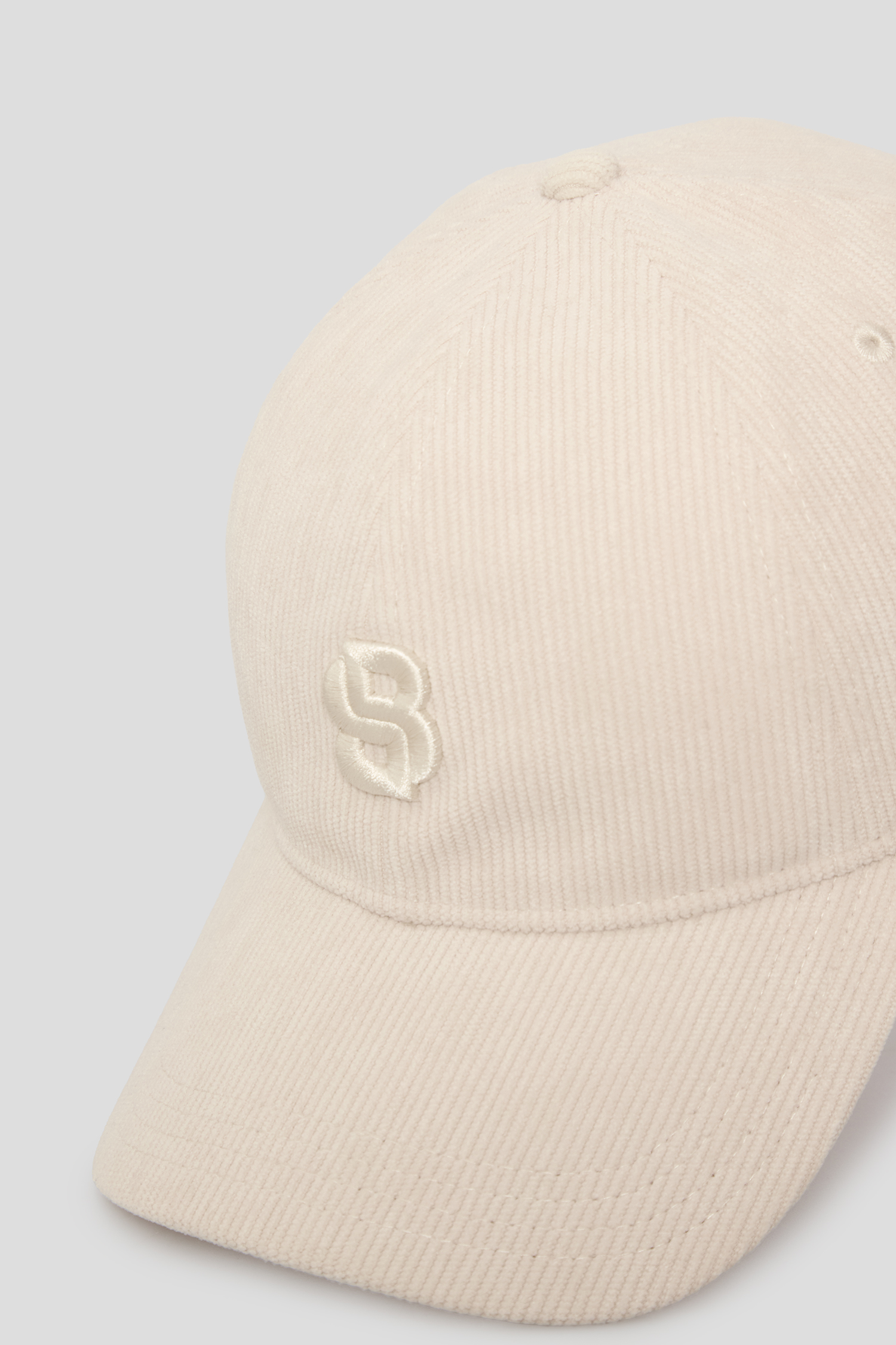 Женская бежевая вельветовая кепка BOSS 50544419;118