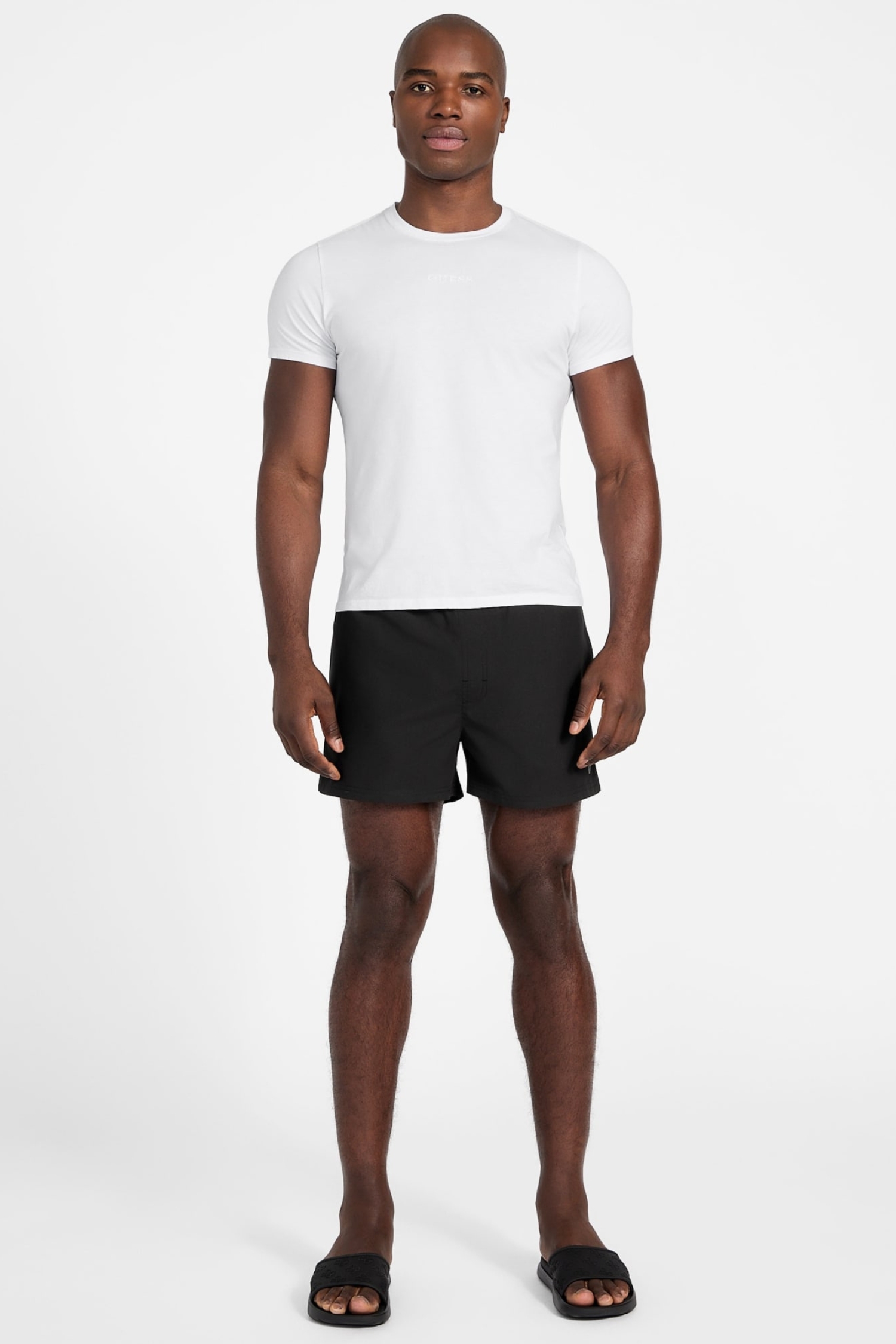 Мужские черные плавательные шорты Guess F4GT00.WG282;JBLK