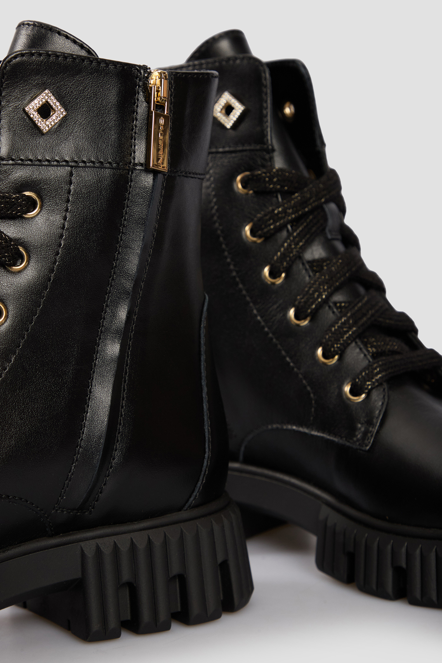 Жіночі чорні шкіряні черевики BALDININI D5B504P1VITE;0000