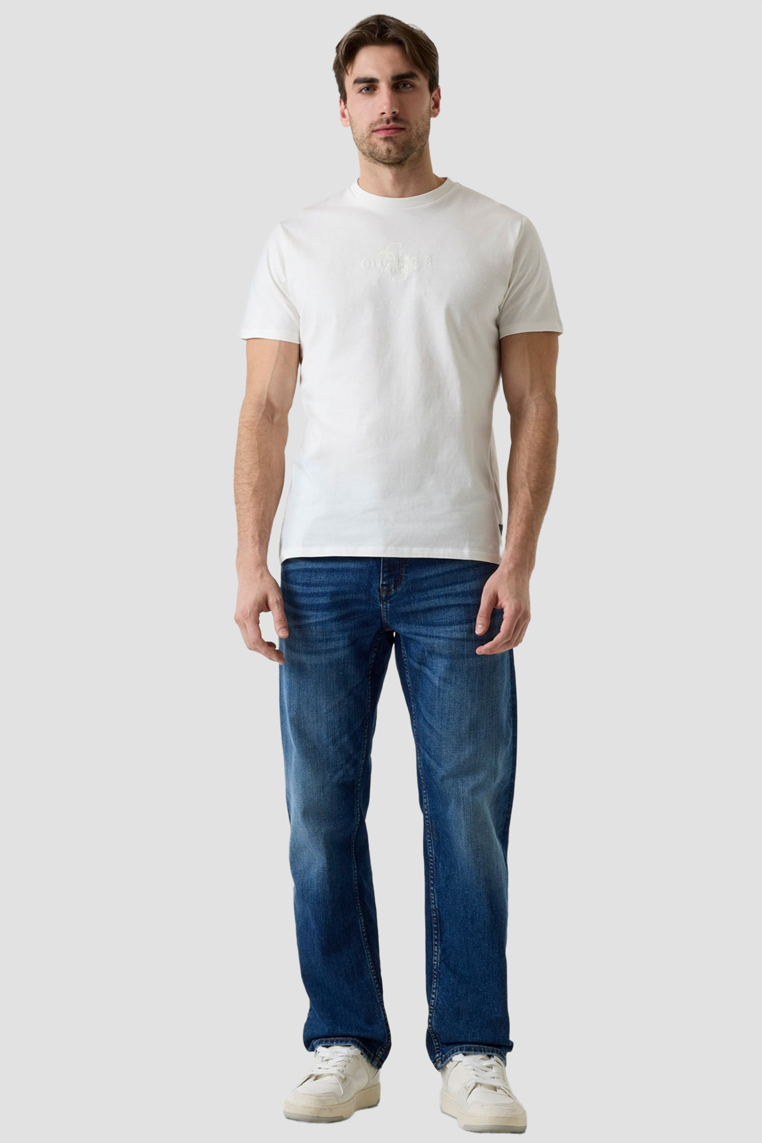 Чоловіча біла футболка Guess M6YI58.K4632;F0F8